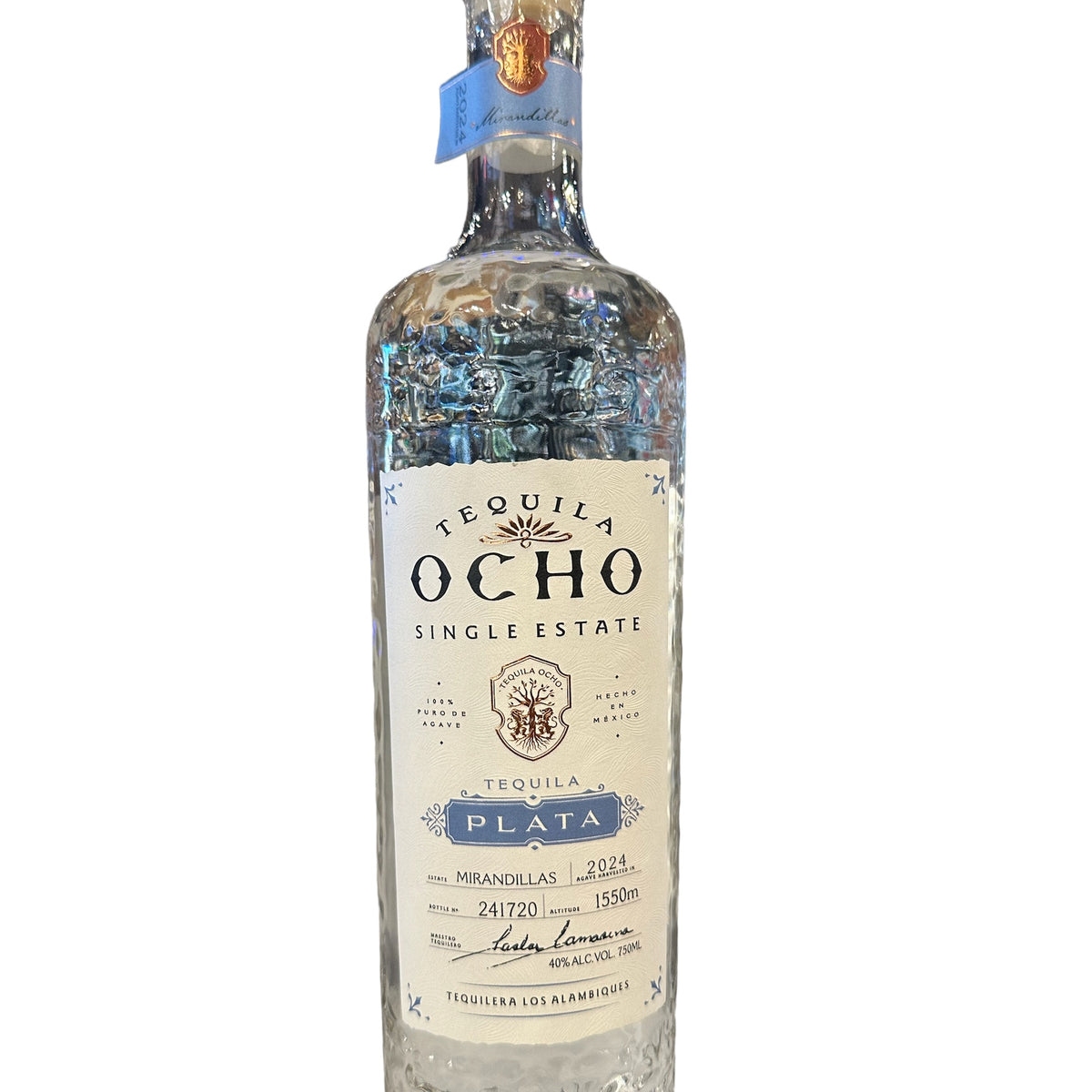 TEQUILA OCHO SINGLE ESTATE PLATA MIRANDILLAS 2024 Hi Proof