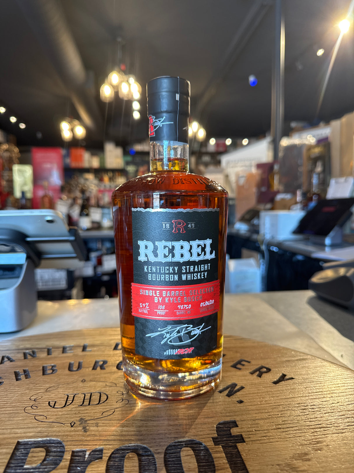 Rebel Single Barrel Kyle Busch 108 Proof Straight Bourbon Whisky 750mL