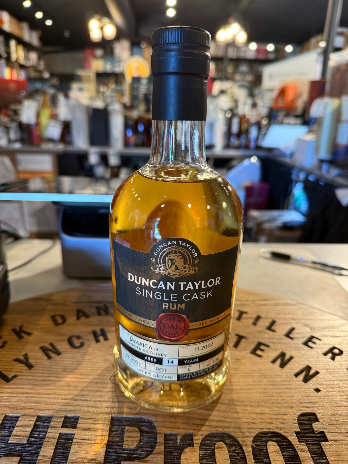Duncan Taylor Rum Hampden, Jamaica 2007 14 years cask #5 50.8% Alc 750mL