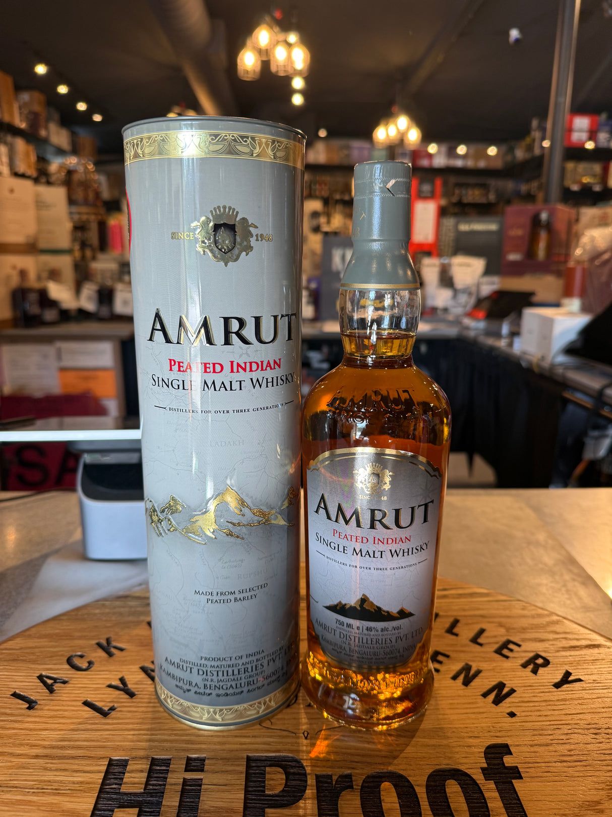 AMRUT WHISKEY SINGLE MALT PEATED INDIA 750ML