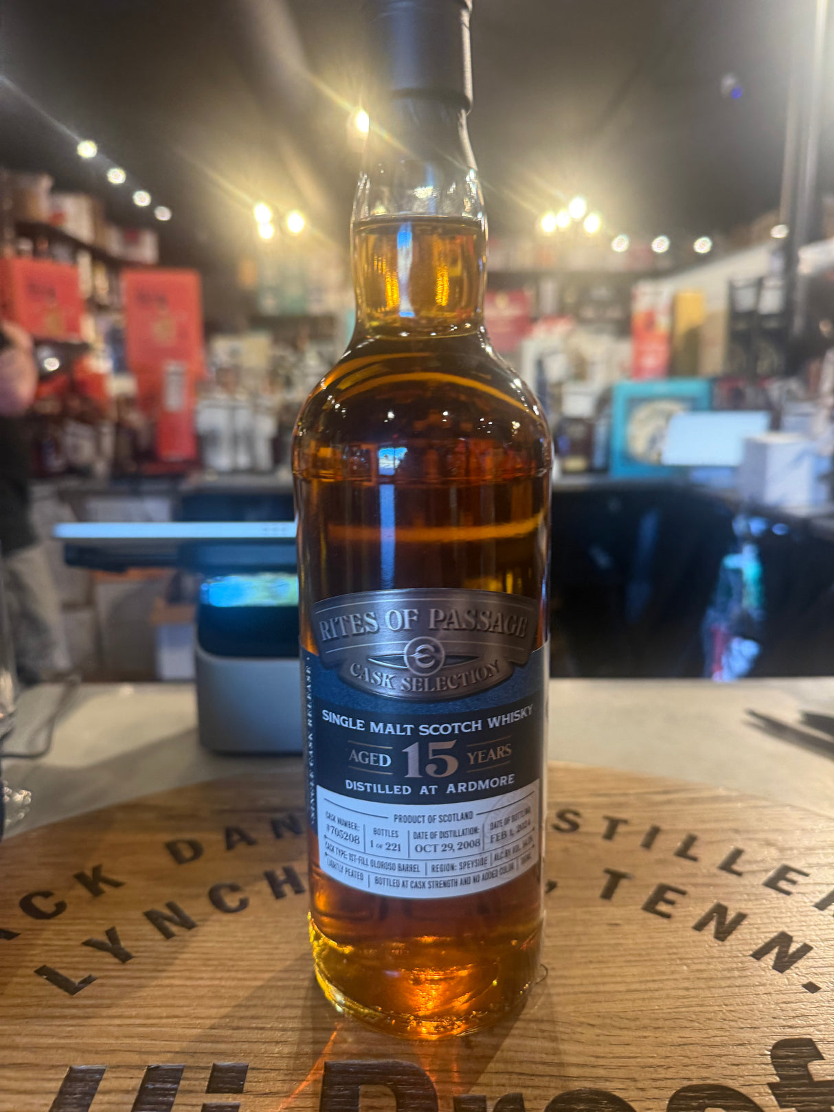 Rites Of Passage Cask Selection 15 Years Old "Distilled at Ardmore" Cask Number:#705208 Single Malt Scotch Whisky Single Cask Release 700ml