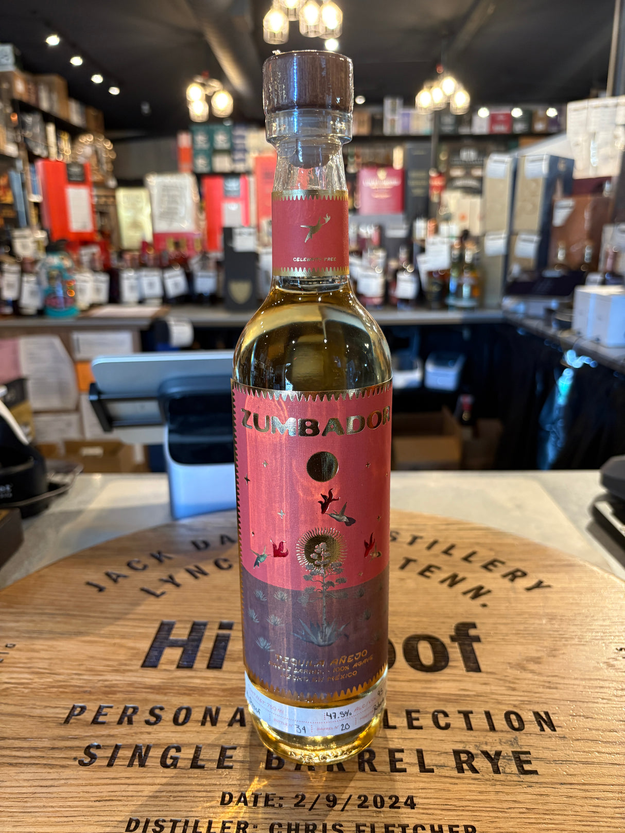 Zumbador Tequila Anejo Single Barrel Hi Proof Store Pick 750mL