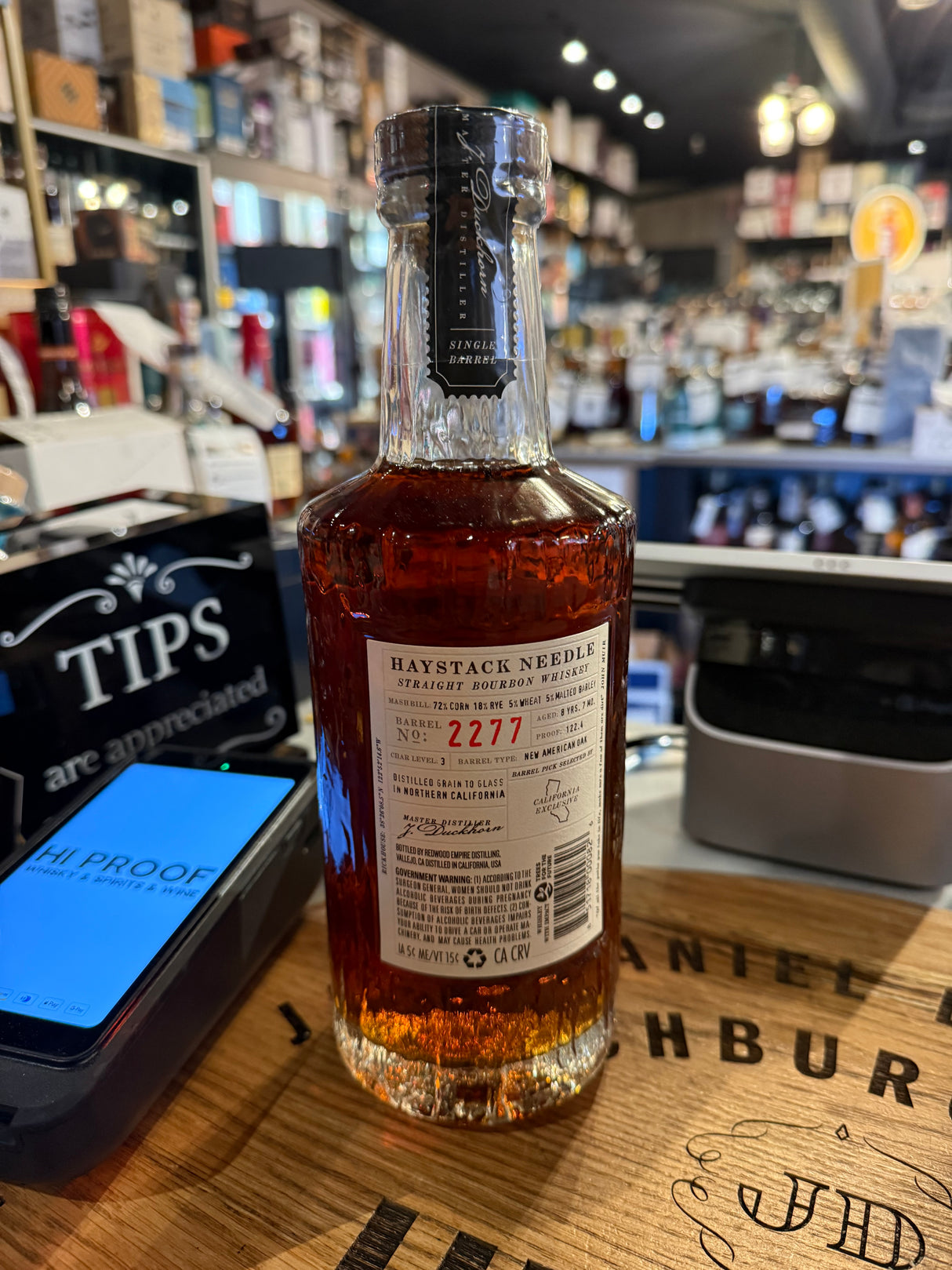 Redwood Empire 8 Year Old "Haystack" #2277 122.4Proof Straight Bourbon Whisky 750mL