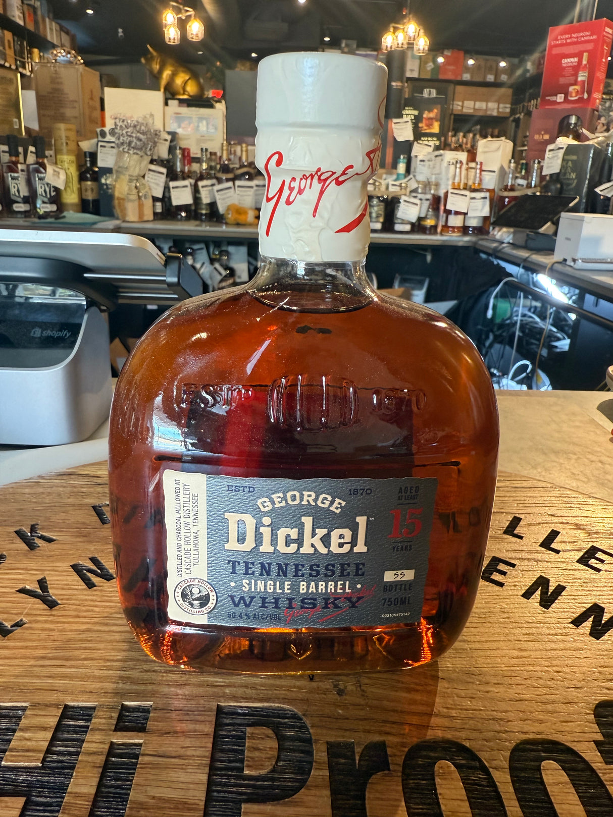 GEORGE DICKEL 15 YEAR SINGLE BARREL 100.8 Proaof TENNESSEE WHISKY 750 ML (16 Years and 10 Month Old) HI PROOF STORE PICK