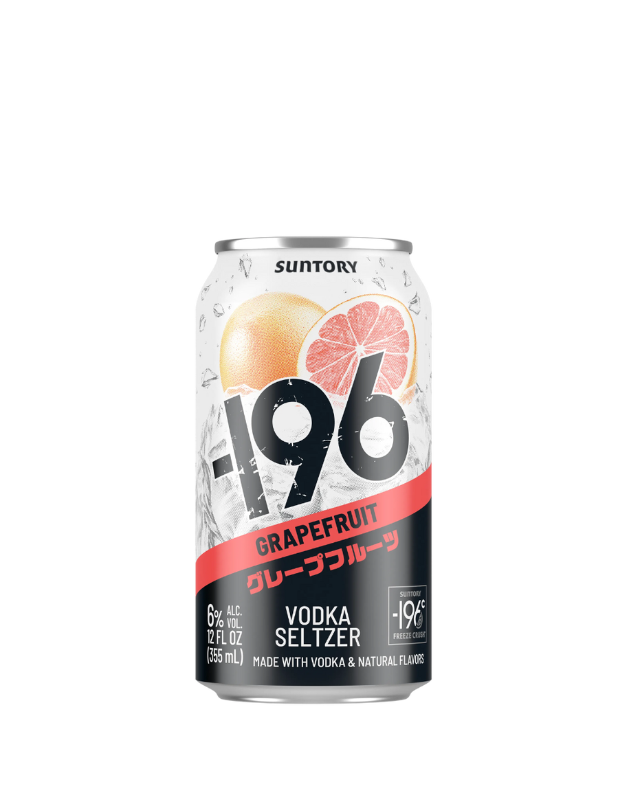 Suntory -196 Vodka Cocktail Seltzer Verity Pack (LEMON,GRAPEFRUIT,PEACH) 8/Pk 355ml