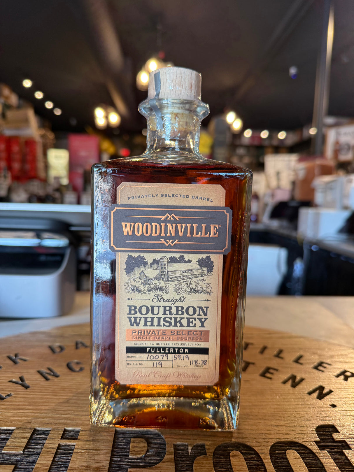 Woodinville Straight Bourbon Hi Proof Store Pick 118.38 Proof 750ml ( 7 years and 6 month old )