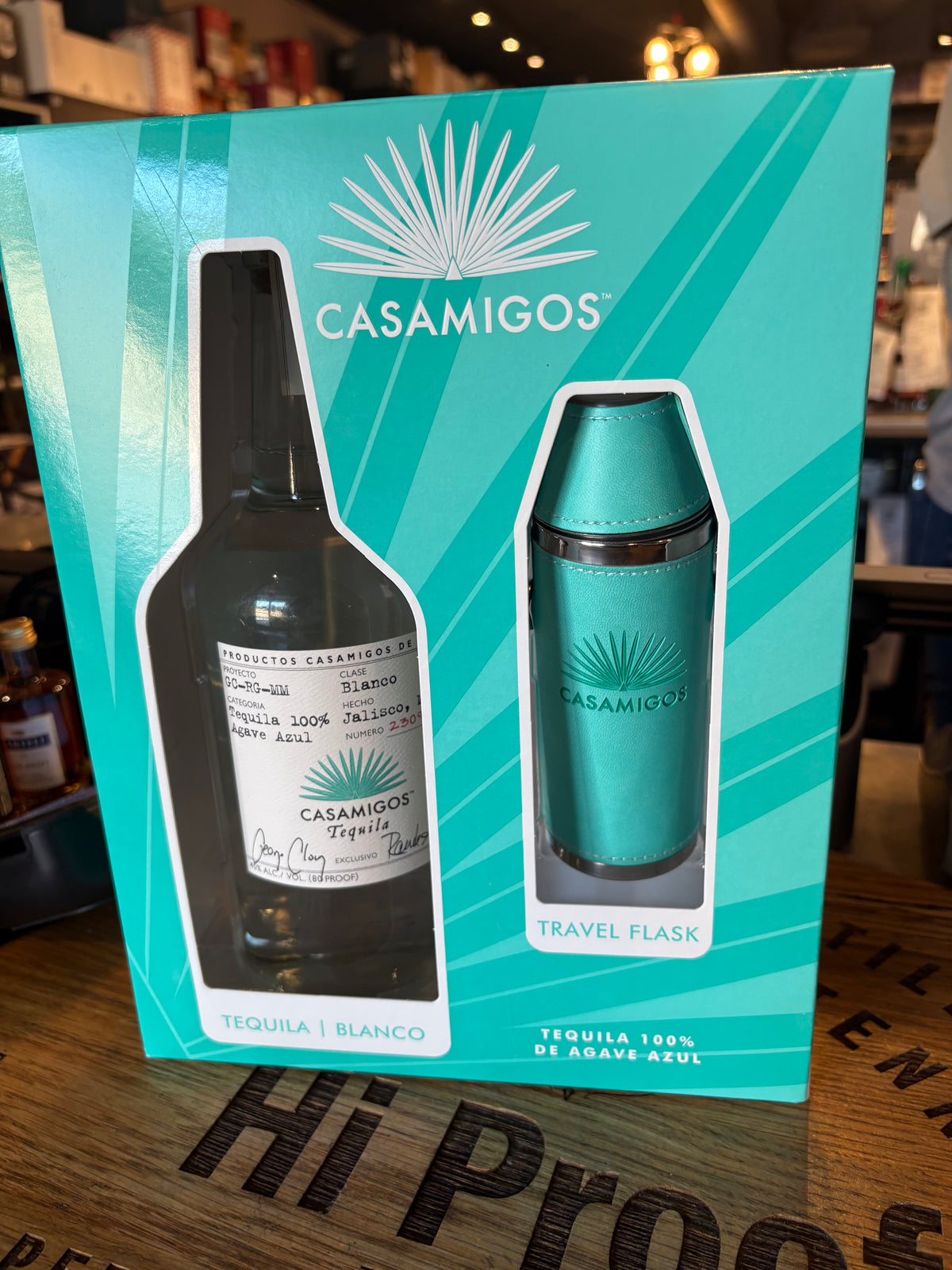Casamigos Blanco Tequila 80 Proof with Flask 750ml Gift Set