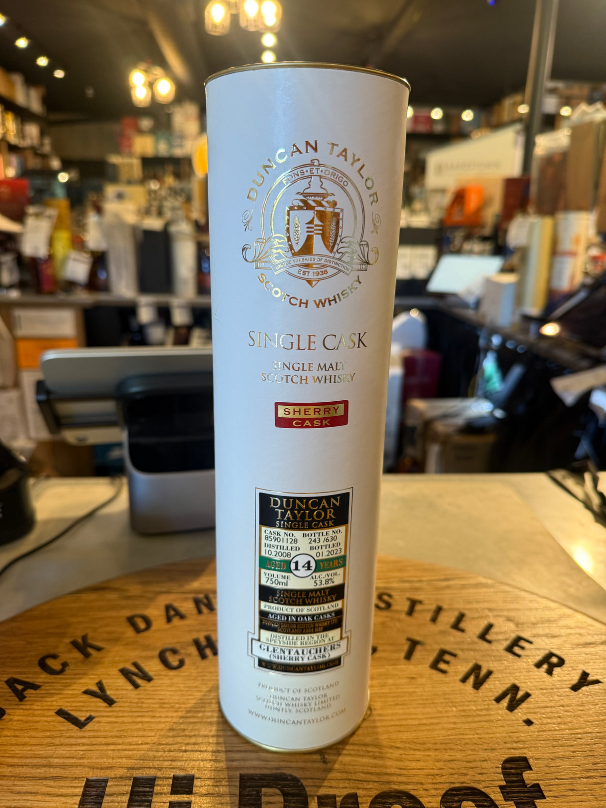 Duncan Taylor Glentauchers Sherry 2008 14years cask 85901128 53.8% Alc Single Malt Sctoch Whisky 750mL