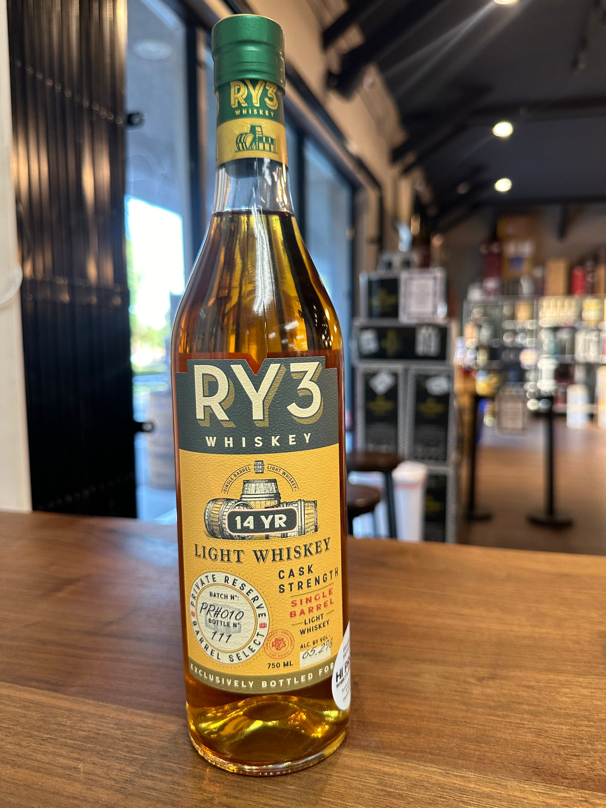 Ry3 14 Year Old Hi Proof Store Pick Light Whiskey Cask Strength 750ml
