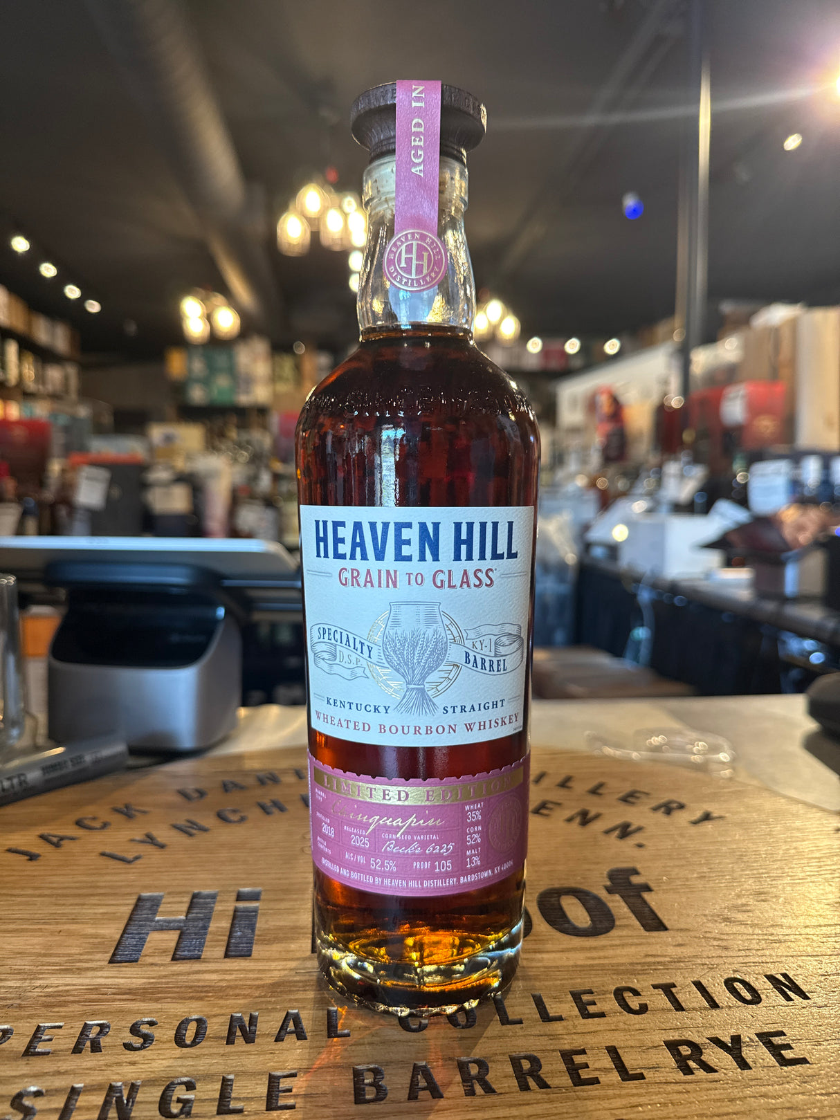 Heaven Hill Grain to Glass Specialty Barrel Series Chinquapin Oak Kentucky Wheated Bourbon Whiskey 750 ml