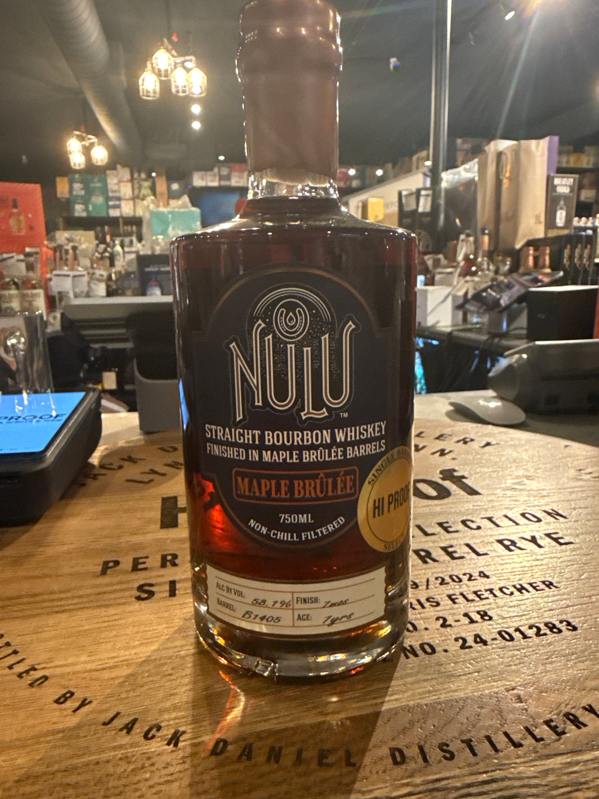 NULU MAPLE BRULEE SINGLE BARREL #B1405 116.2 PROOF HIPROOF PICK 750ML