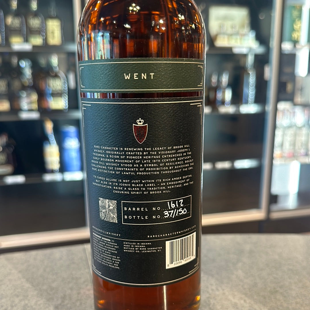 Brook Hill 11 Year Straight Rye Whiskey Cask Strength by Rare Character (128.06 Proof)