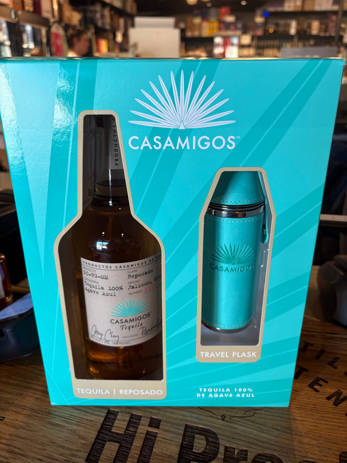 Casamigos Reposado Tequila 80 Proof with Flask 750ml Gift Pack
