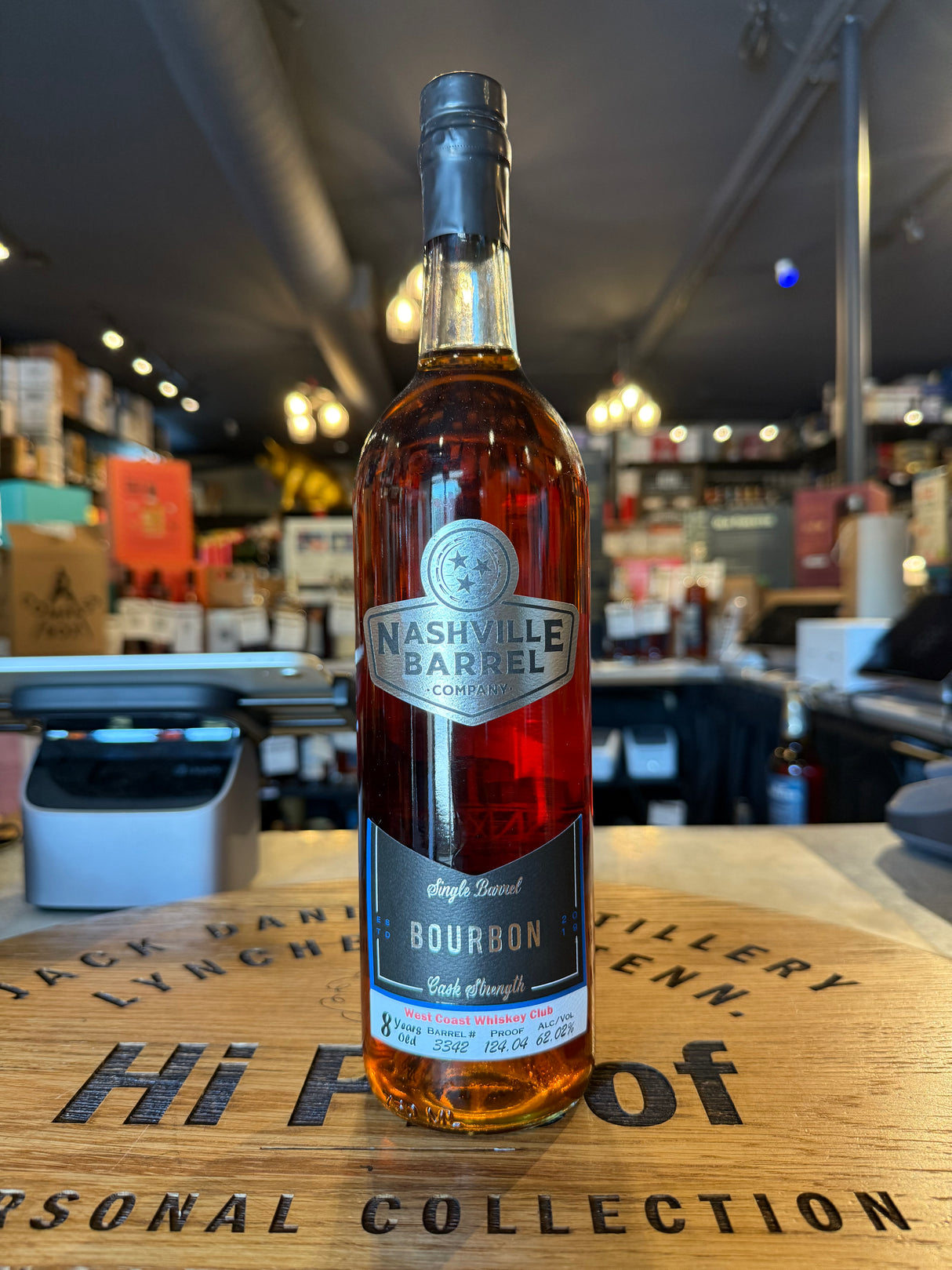 Nashville Barrel Single Barrel 8 Years barrel #3342 124.04 proof