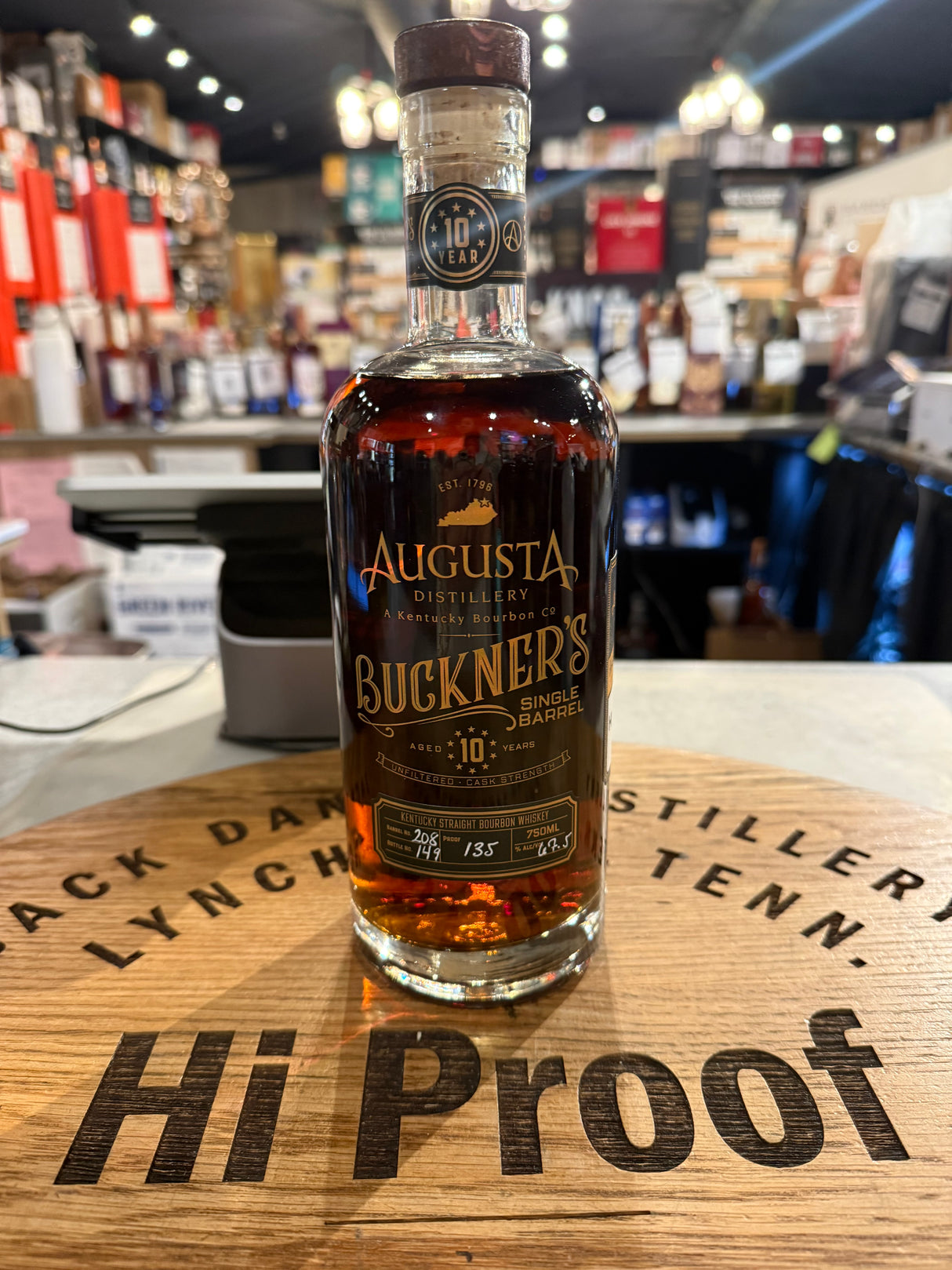 Buckner's 10 Year Single Barrel Hi Proof Pick #208 135 Proof Hi Proof Pick 750 mL 7529