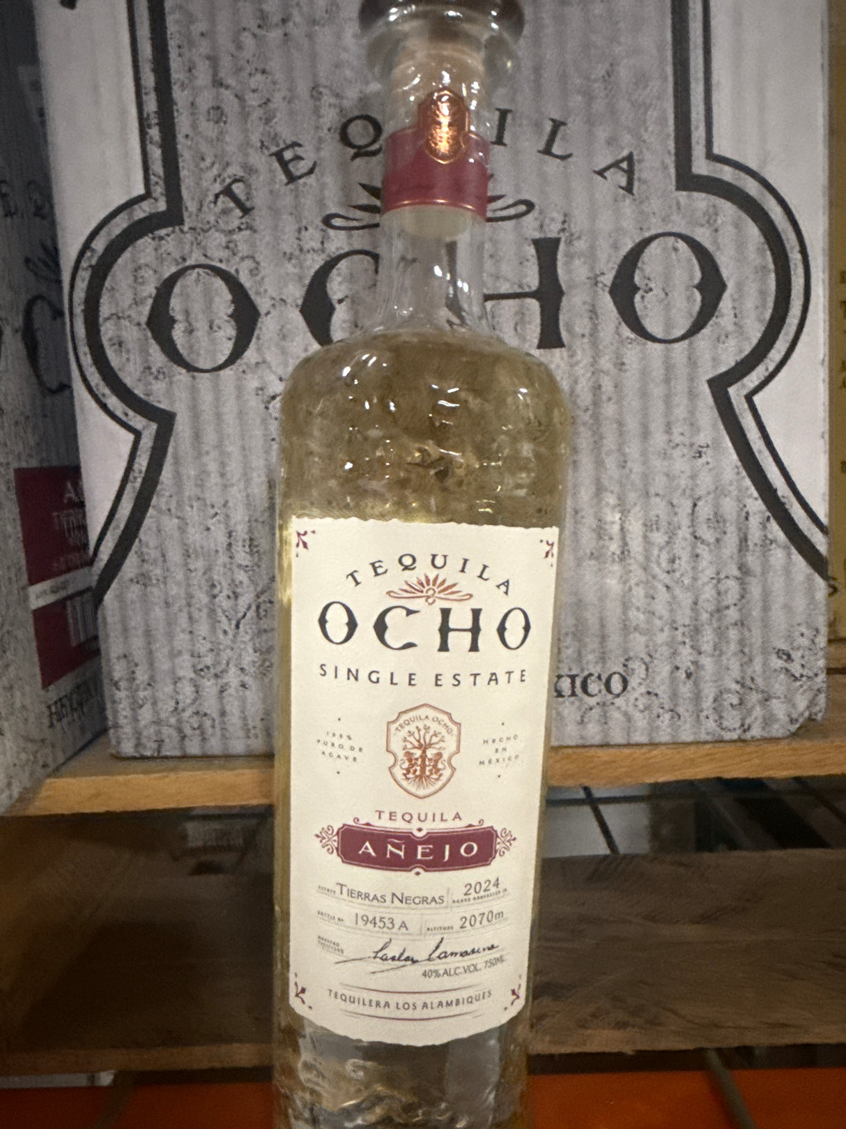 Tequila Ocho Single Estate Anejo 750 ml