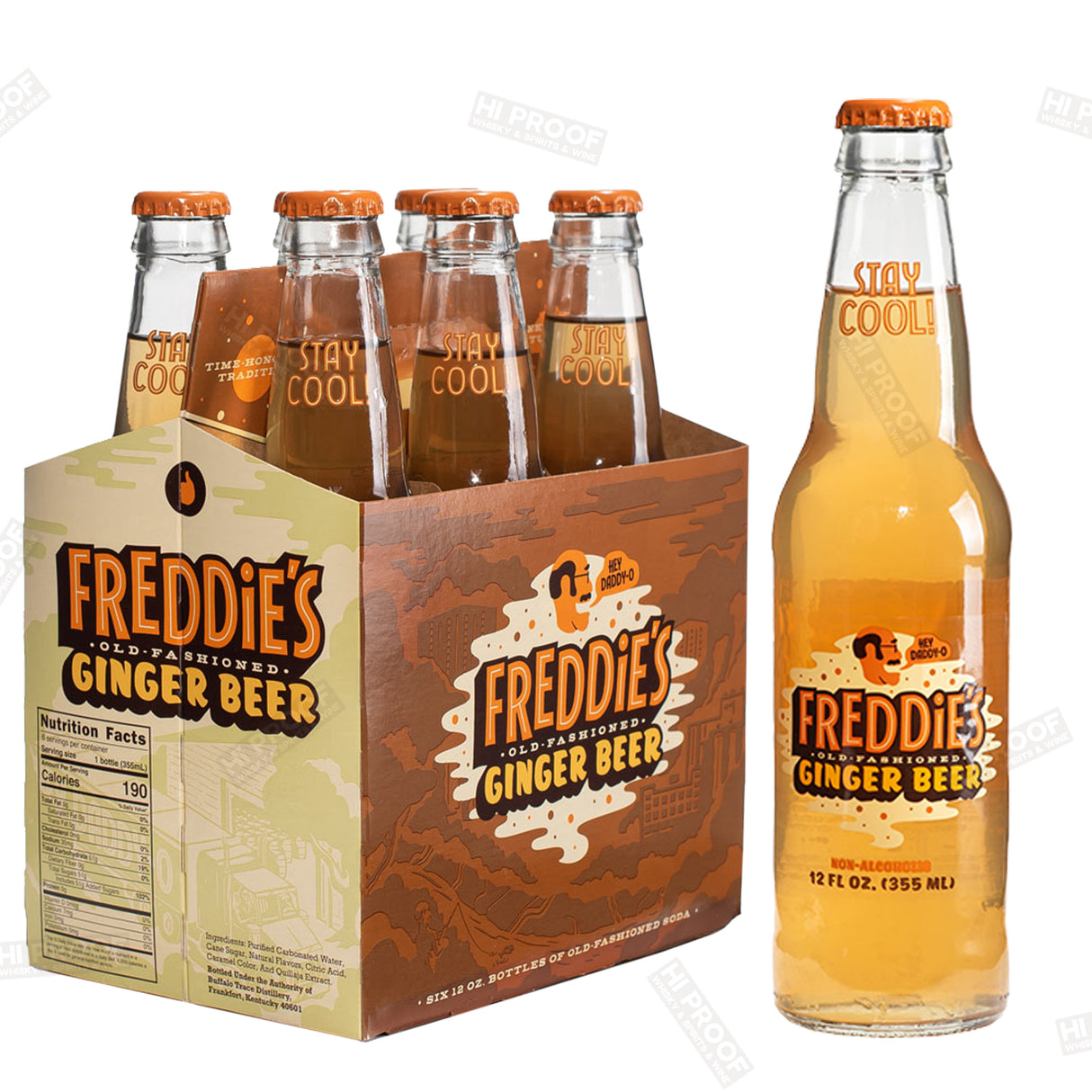 Freddie's Ginger Beer Non Alcoholic 6Pk/12oz (STORE PICKUP ONLY)