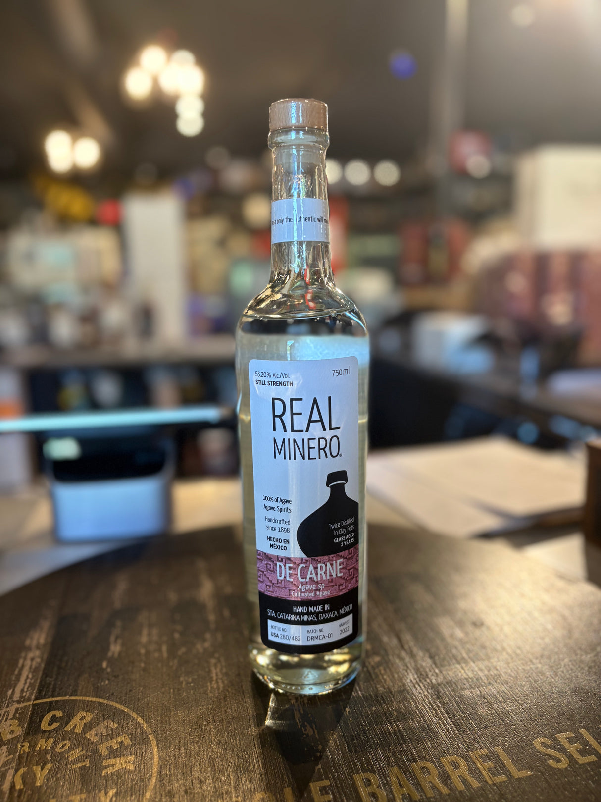 Real Minero "de Carne" (Agave sp) Still Strength Mezcal 750ml