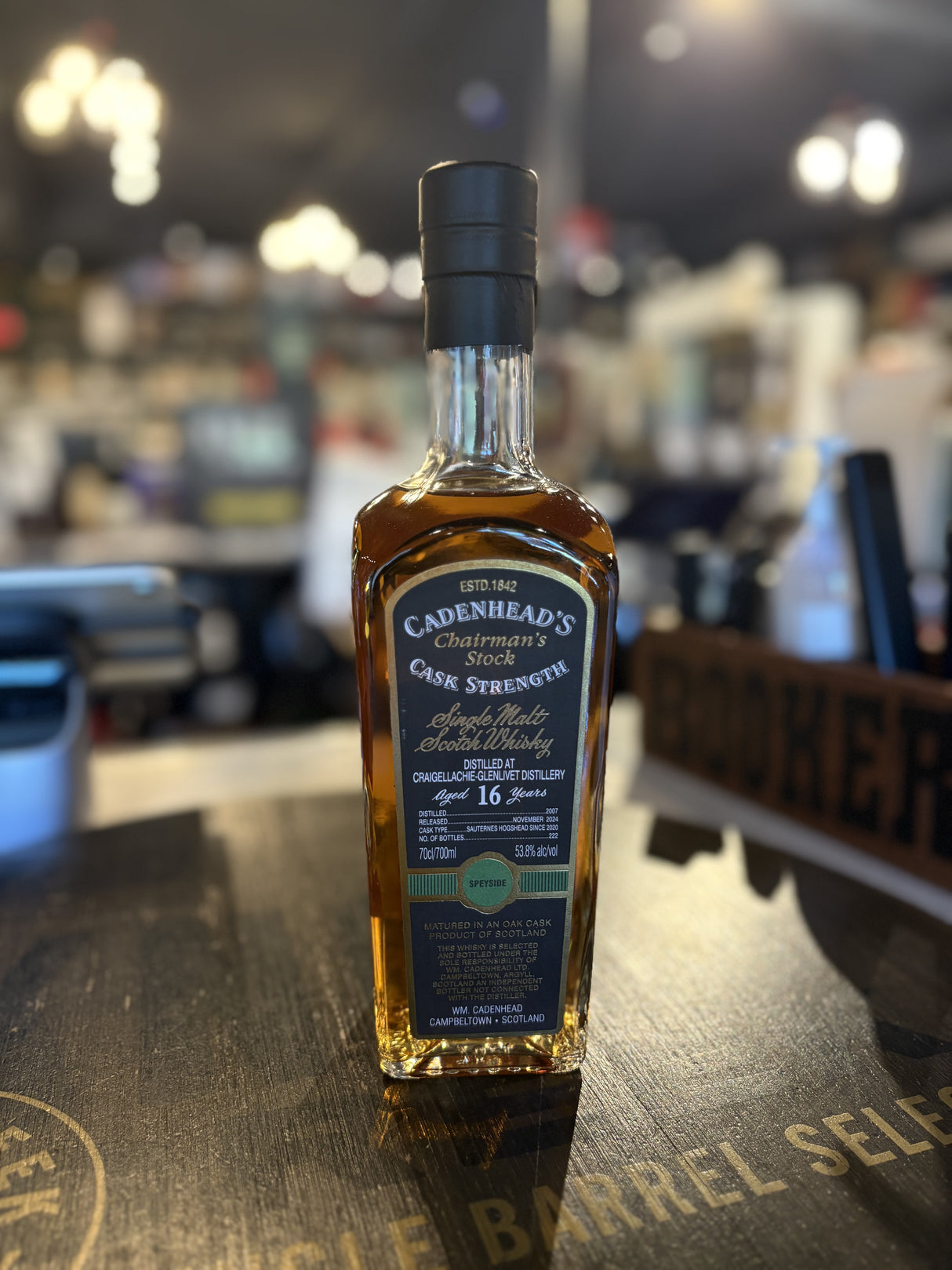 Cadenhead Chairman's Stock Craigellachie-Glenlivet Aged 16 Years 53.8% Single Malt Scotch Whisky 700ml