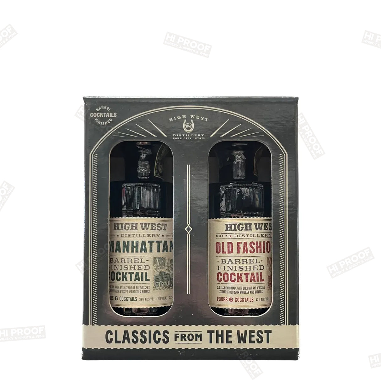 HIGH WEST CLASSICS FROM THE WEST BARRELED Cocktail Gift Set