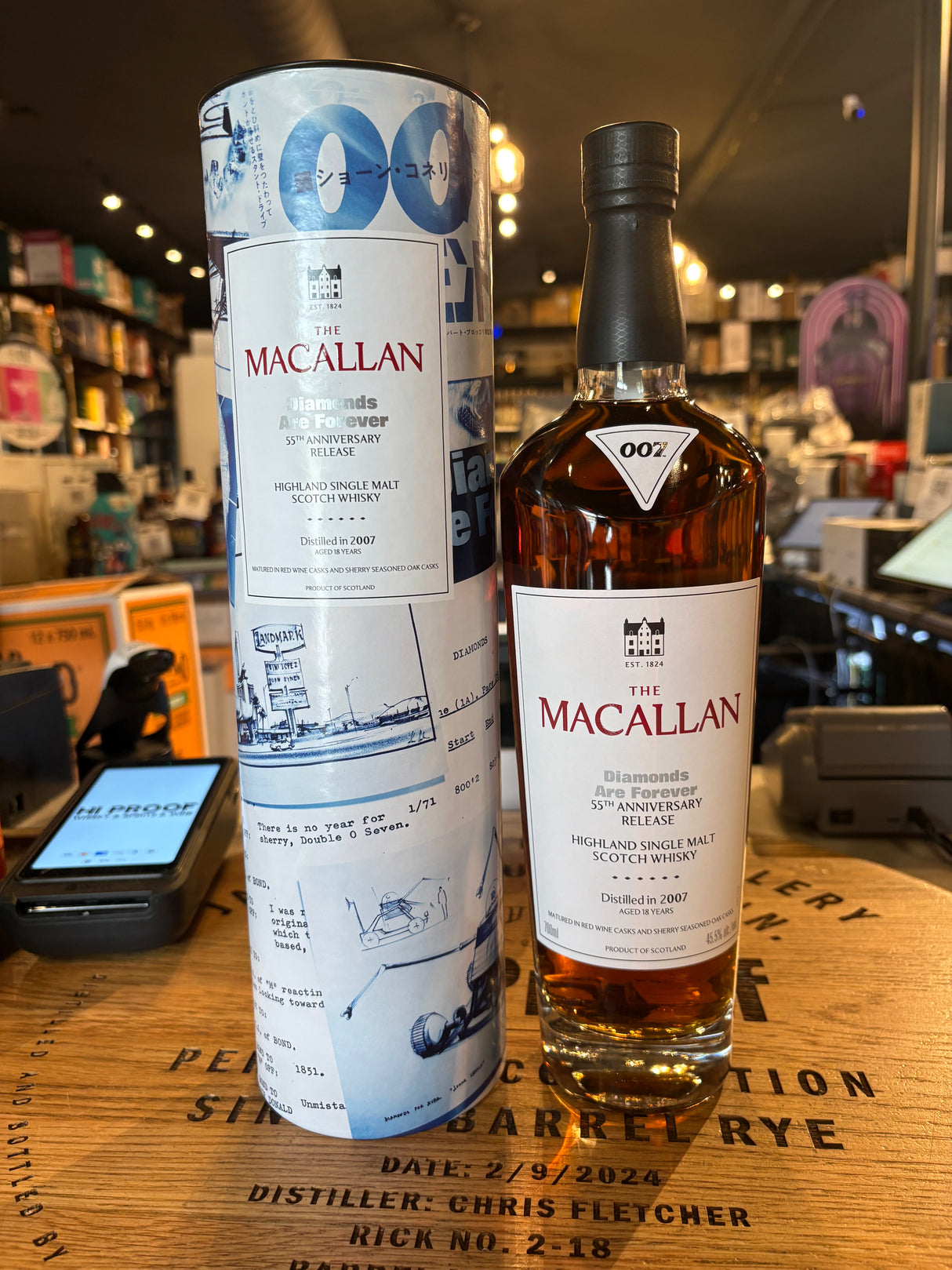 Macallan Diamonds Are Forever 18 Year Old Single Malt Scotch Whisky - 007 James Bond 60th Anniversary Edition 700ml