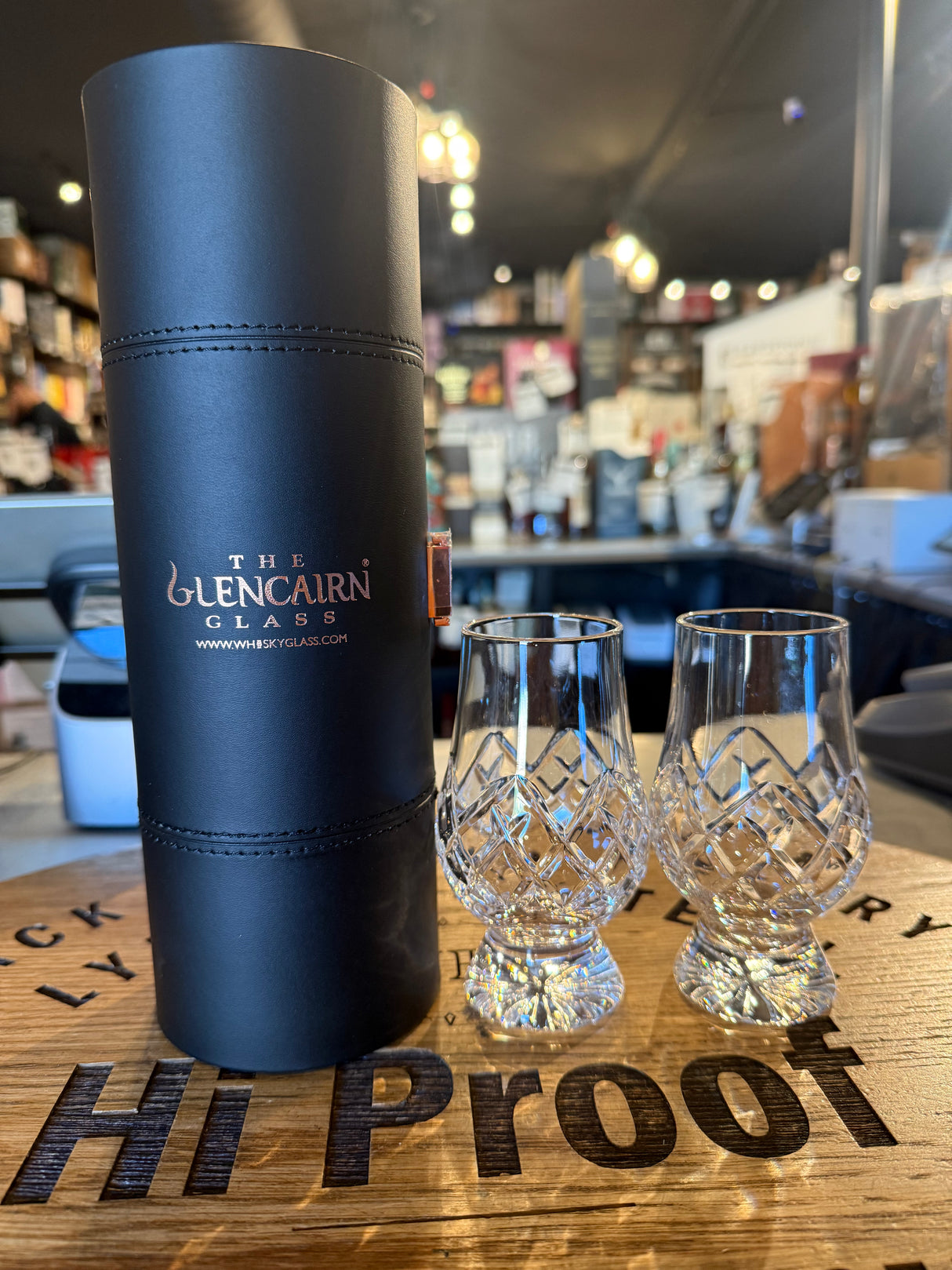 The Glencairn Hand Cut Crystal Glasses 2pk Travel Case Set