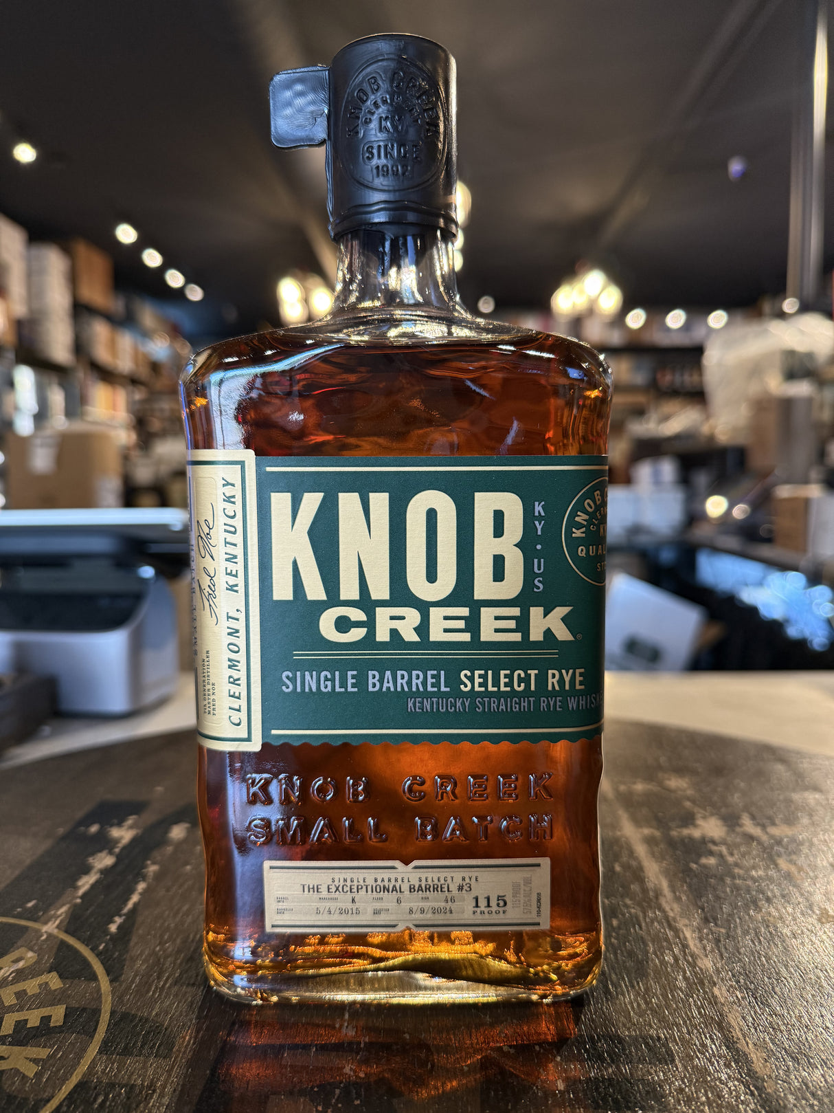 Knob Creek Single Barrel Rye "The Exceptional Barrel #3" 9 Years and 2 Month Hi Proof Pick