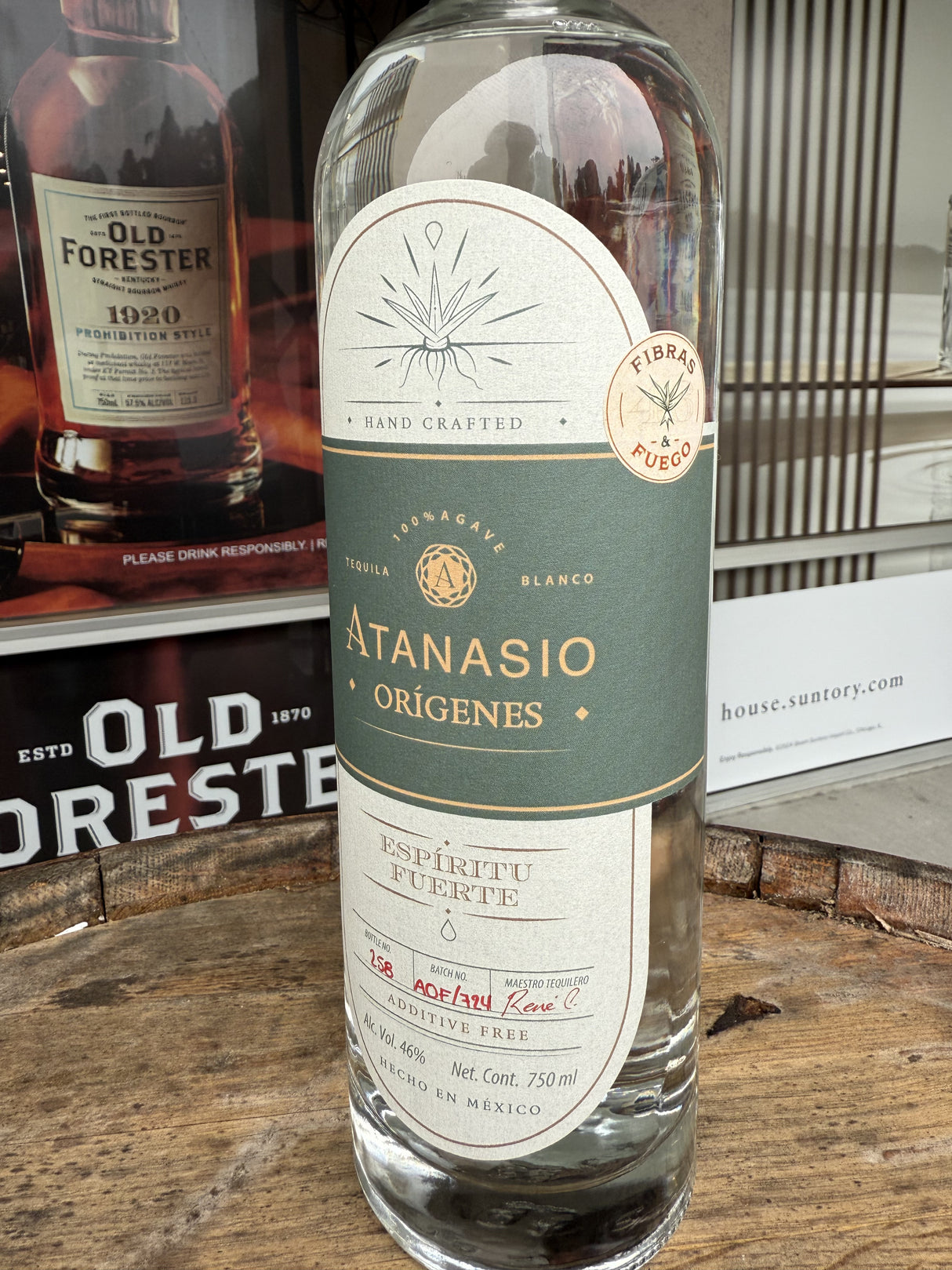 Atanasio Origenes Fuerte Blanco Tequila Fibras &Fuego 92 Proof 750ml