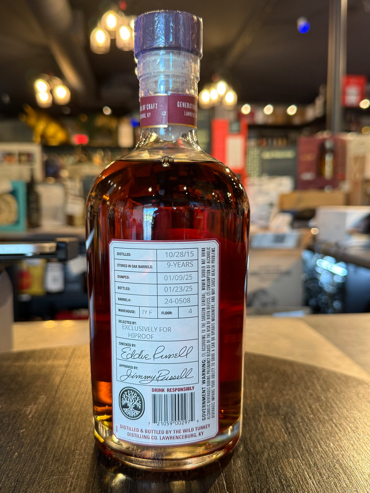 Russell’s Reserve Hi Proof store Pick Single Barrel (TY-F) 9 YEARS