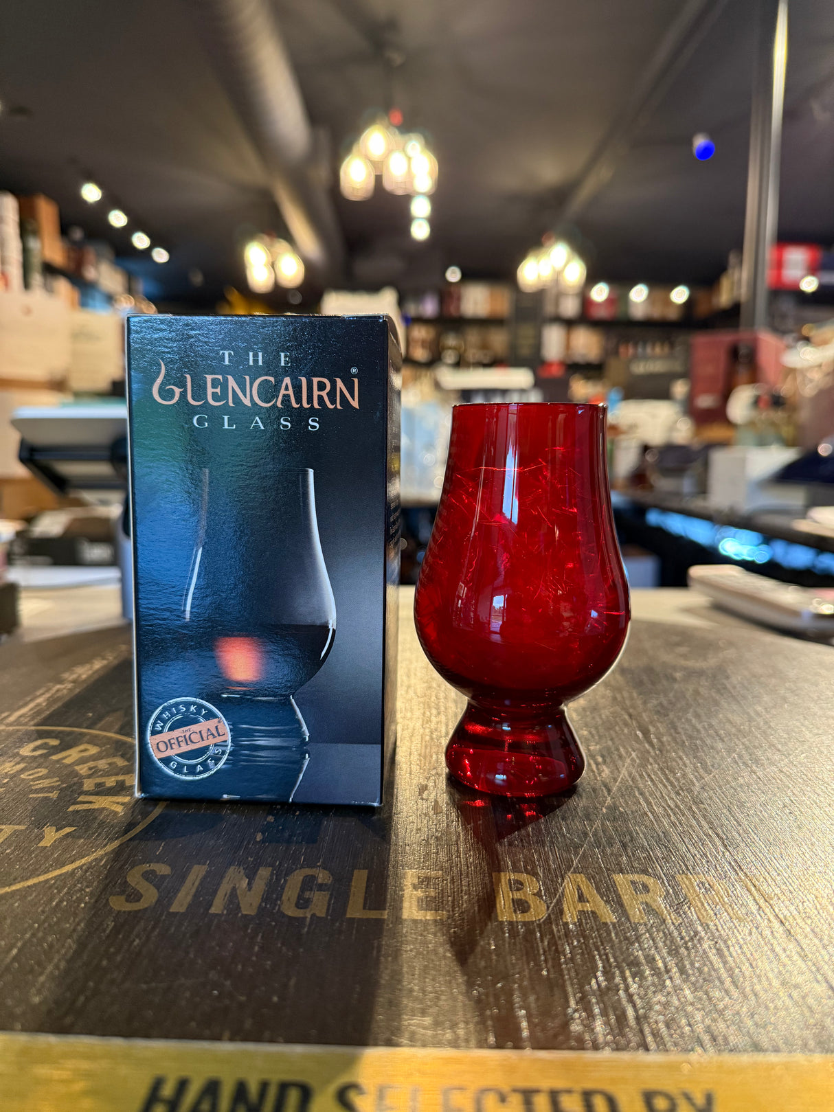 The Red Glencairn glass