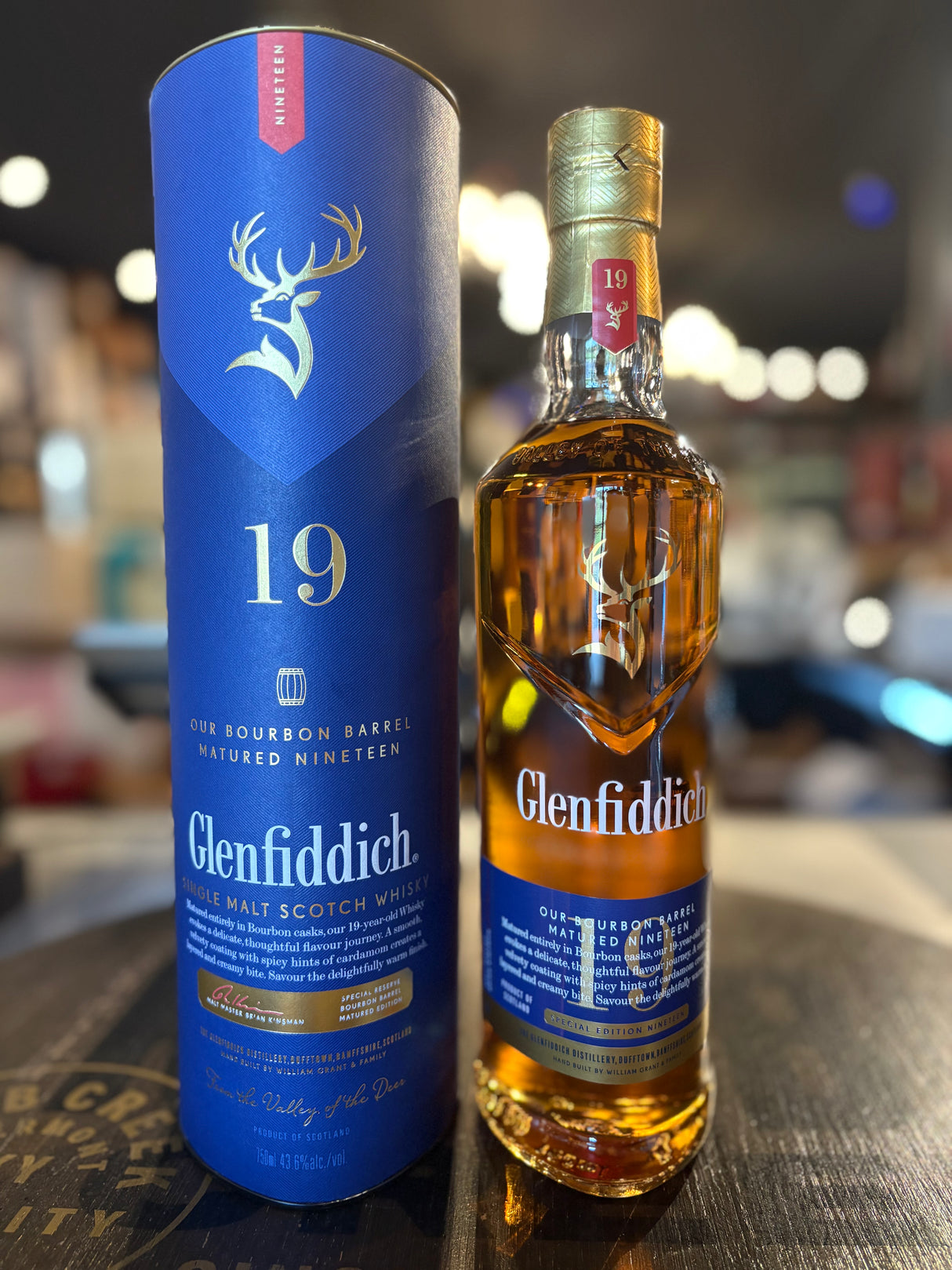 Glenfiddich Single Malt Bourbon Cask 19 Year Scotch Whisky 750ml