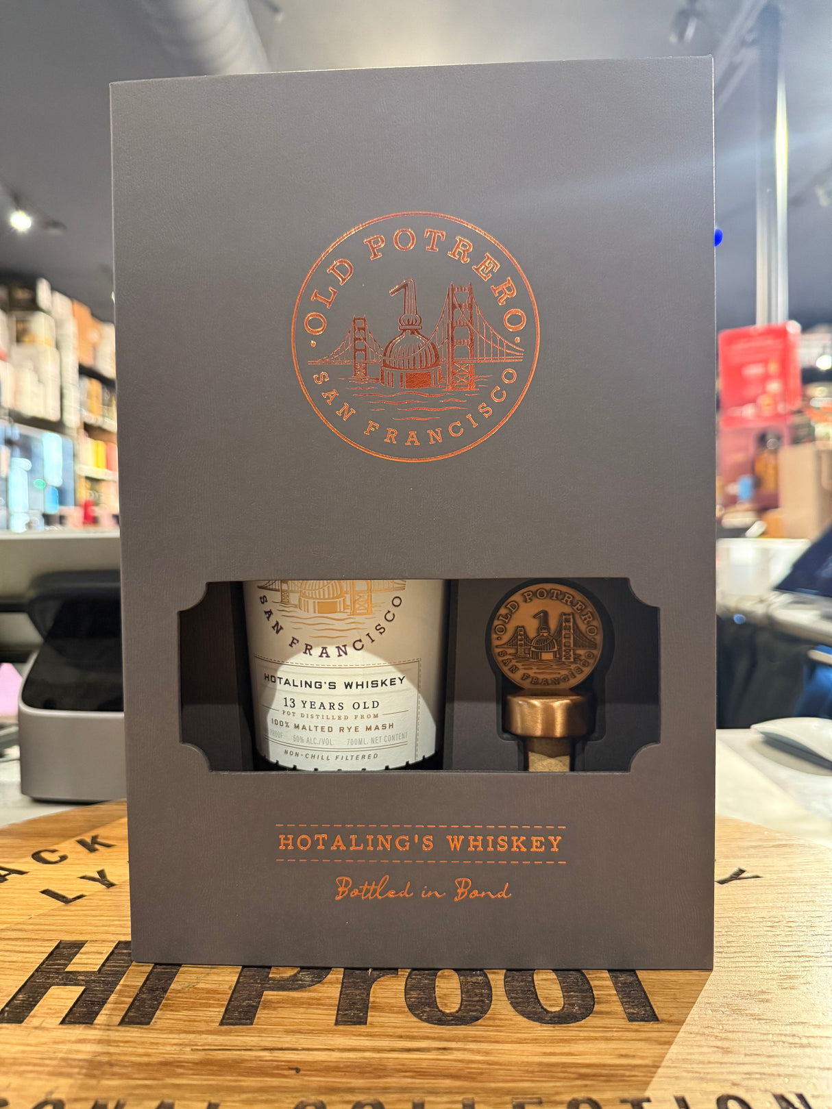 OLD POTRERO HOTALING'S WHISKEY BOTTLED IN BOND - 13 YEARS OLD 700 ML WITH BOTTLE TOPPER