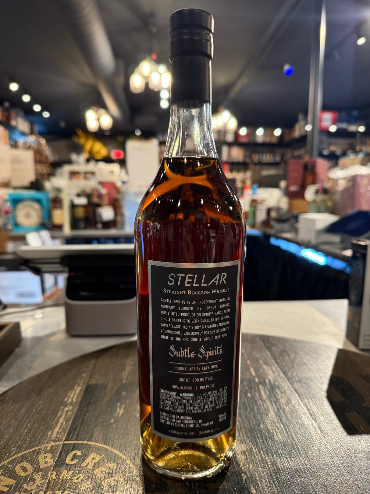 Subtle Spirits Stellar 100Proof Straight Bourbon Whisky 750ml