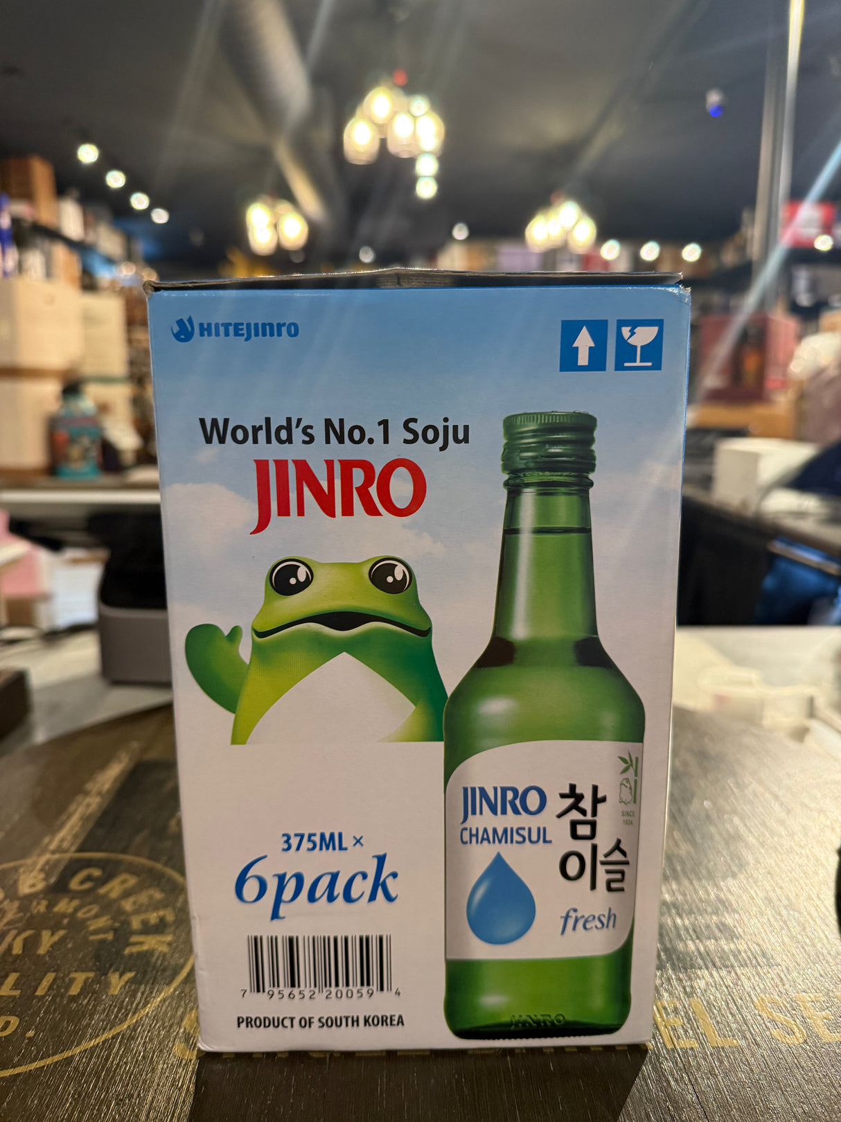 JINRO SOJU CHAMISUL FRESH (6Pack) 32Proof 참이슬 프레시 소주 375ml