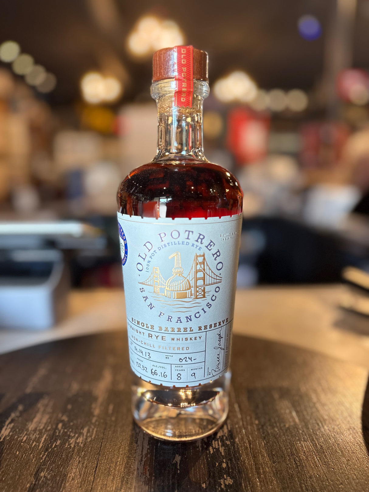 OLD POTRERO STRAIGHT RYE WHISKY 8 year and 9 month 132.32 PROOF 700ML