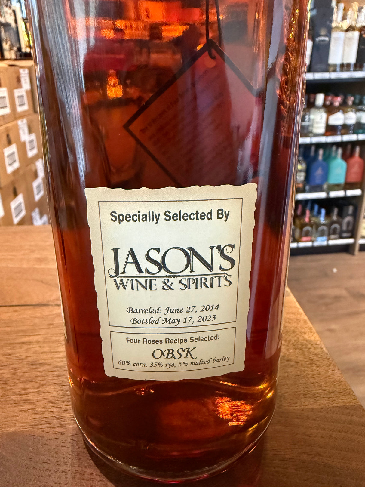 FOUR ROSES PRIVATE SELECTION SINGLE BARREL 121.8 PROOF 750 ML OBSK 5 TIER(5-5G)