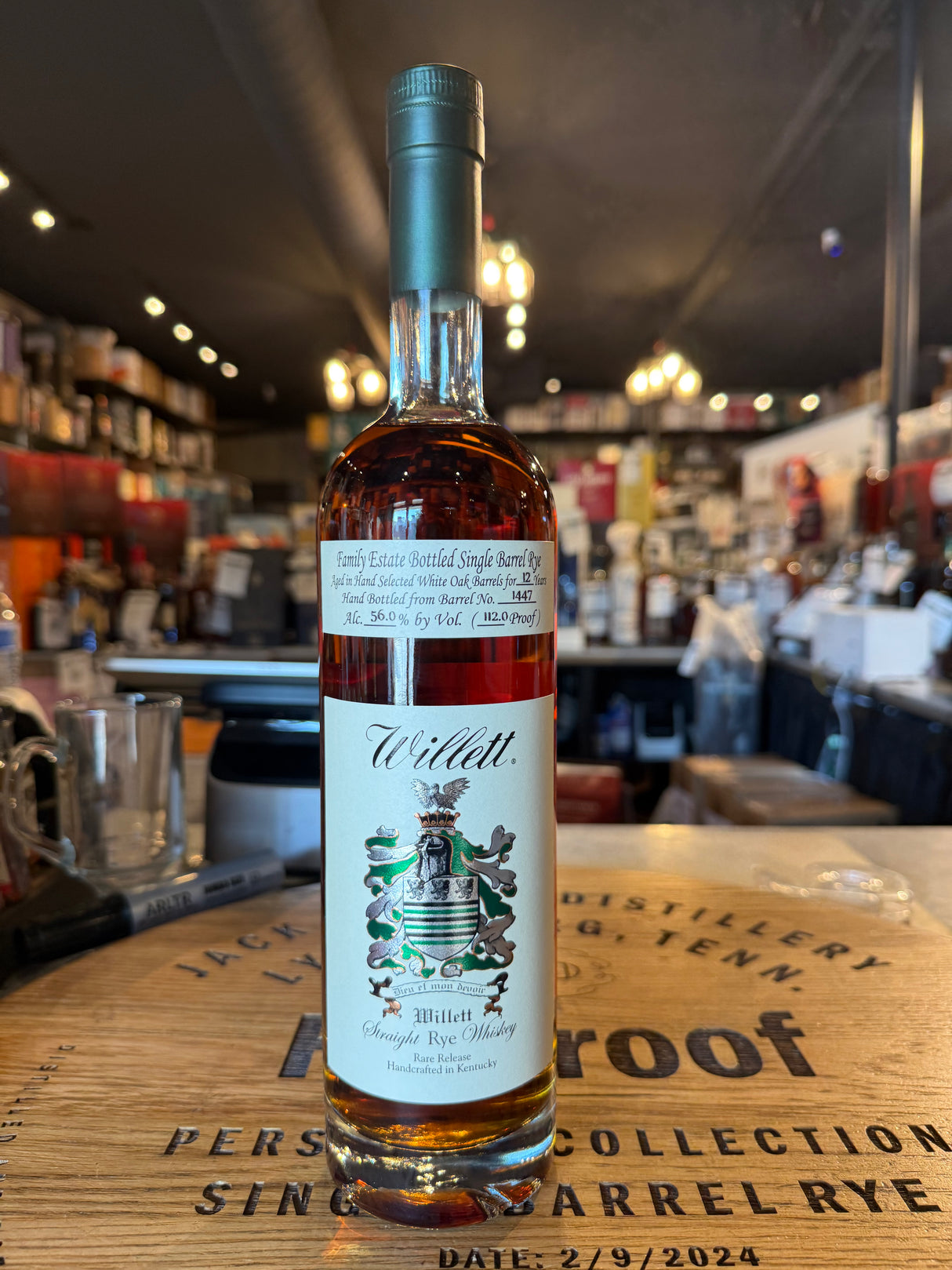 Willett Family Estate Rye 12 Year "Mustache Maniacs" Barrel #1447 112 Proof 750mL