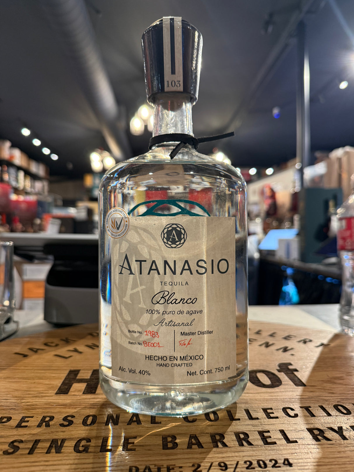 Rare! Atanasio Tequila Blanco 750 ml Batch 1 (BE001)