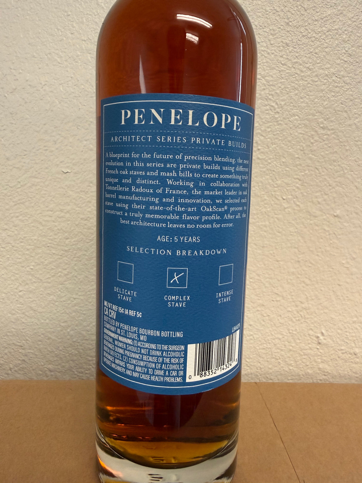 Penelope Architect ‘Cream Brule’ profile Bourbon HI PROOF PRIVATE BATCH 750ML