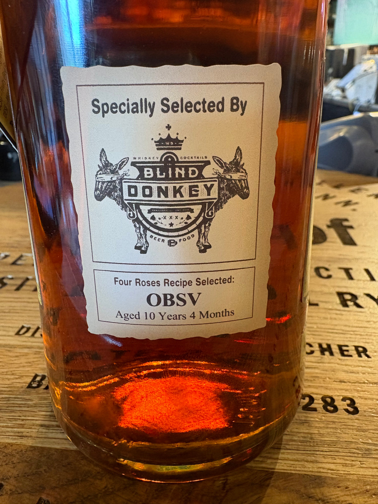 FOUR ROSES PRIVATE SELECTION SINGLE BARREL 118.6 PROOF 750 ML OBSV 5 TIER(31-5 M) 10 YEARS AND 4 MONTHS