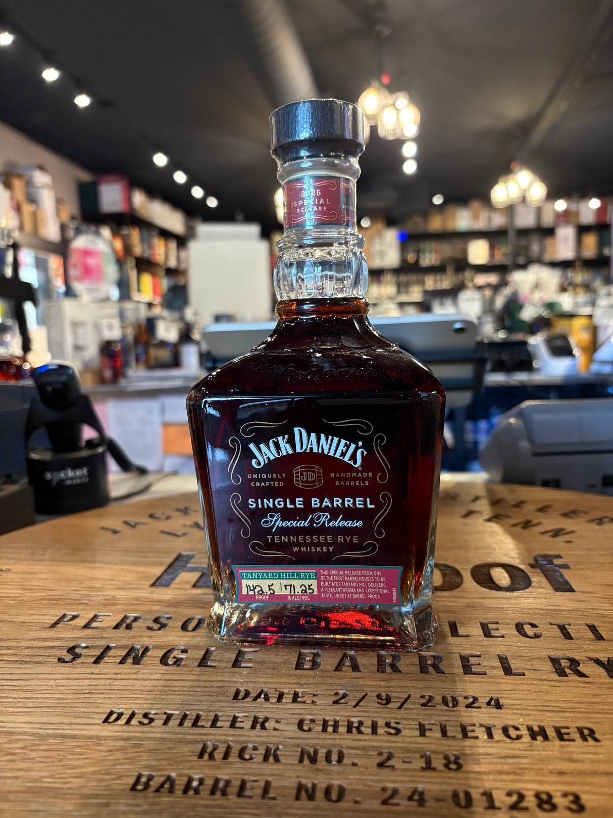 Jack Daniel’s Single Barrel Tanyard Hill Rye 2025 Release 142.5 Proof