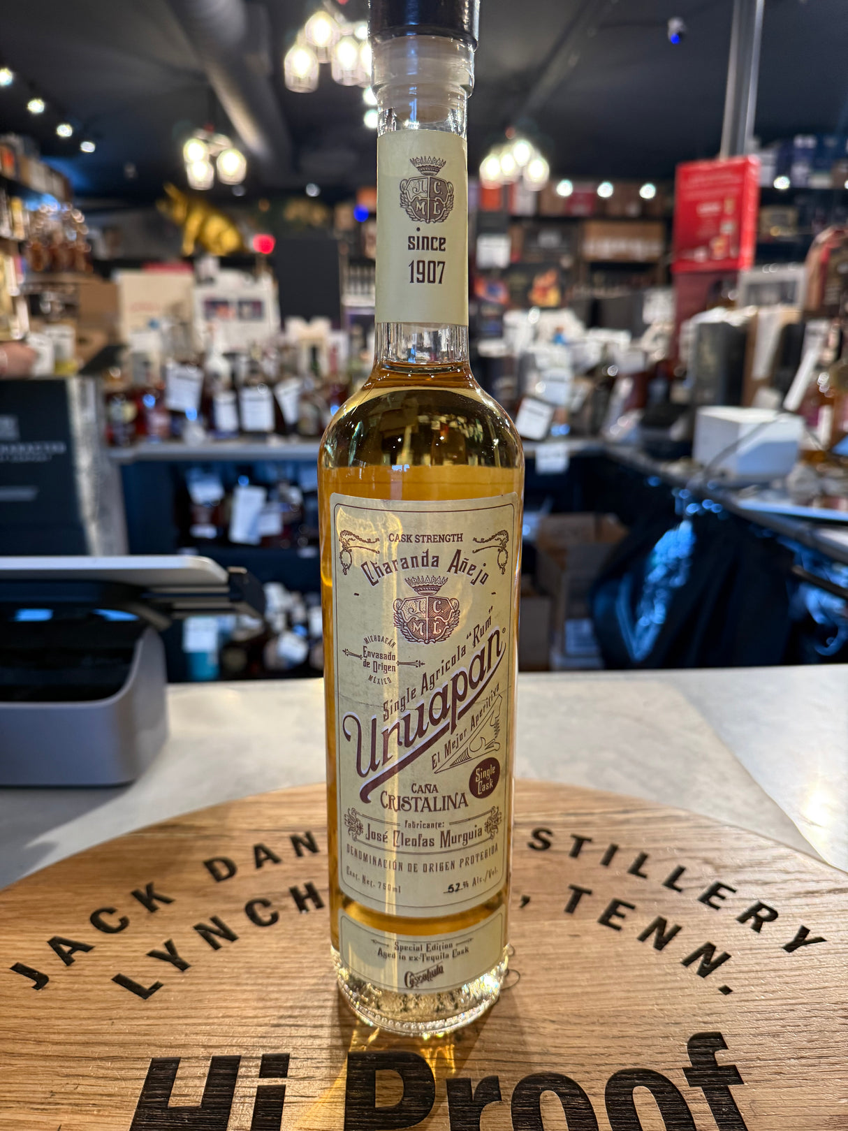 Uruapan Charanda Ex-Cascahuin Cask Cristalina Anejo Rum 52% Alc 750ml