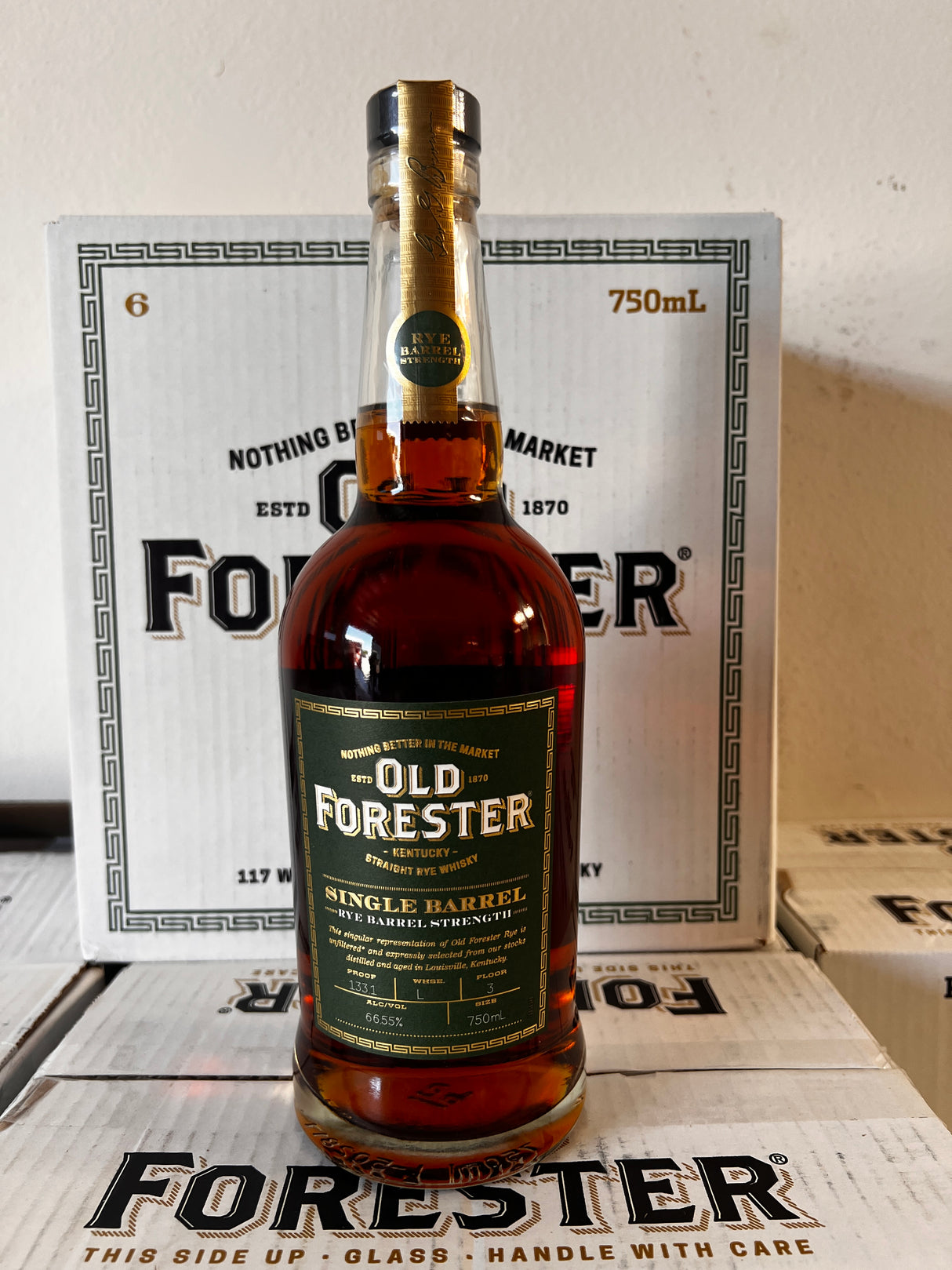 Old Forester Single Barrel Barrel Proof Rye 750 ml