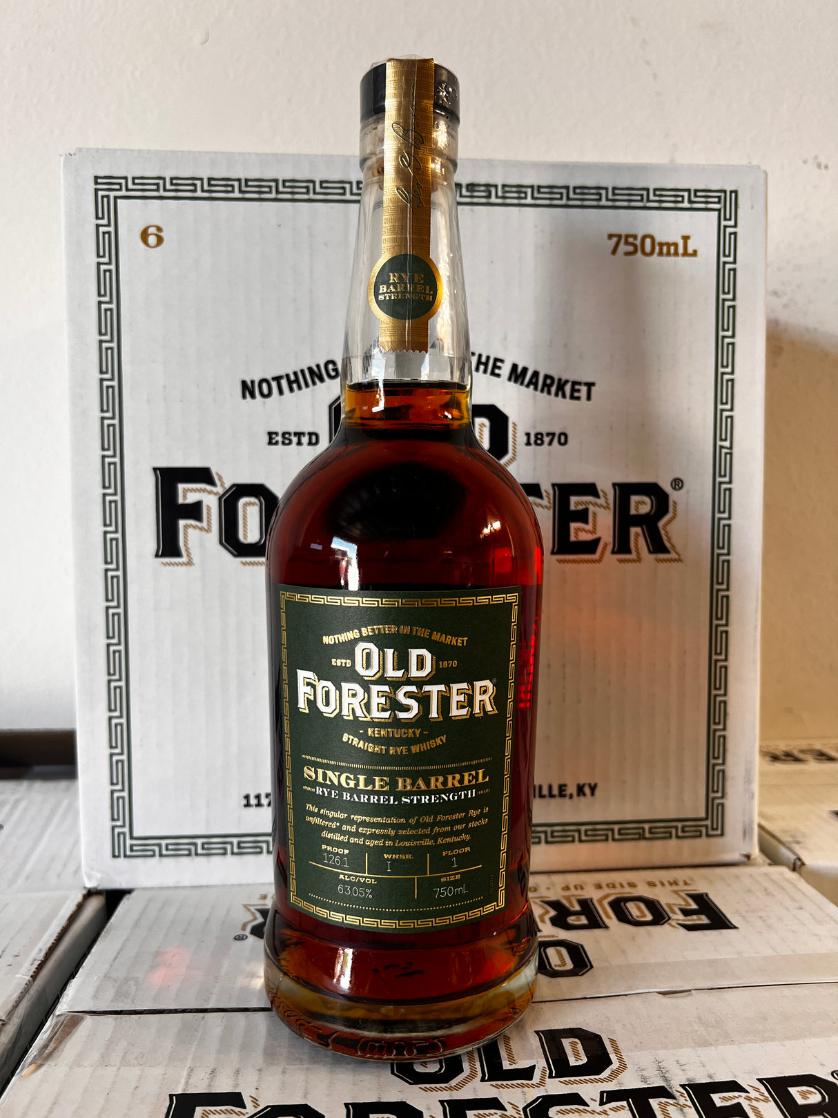 Old Forester Single Barrel Barrel Proof Rye 750 ml