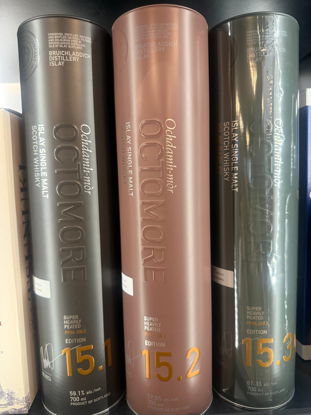 Bruichladdich Octomore Edition 3 SET (15.1, 15.2, 15.3)