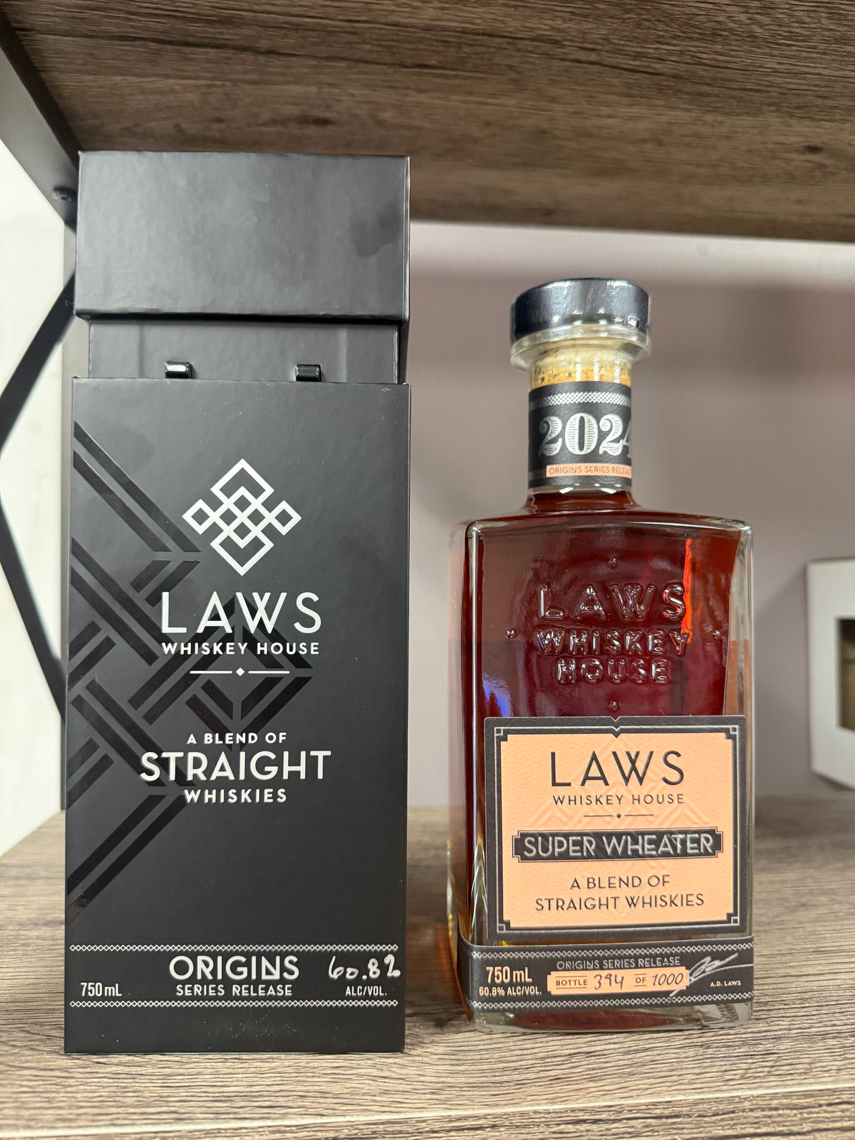 Laws Straight Super Wheat Whiskey 750ml 121.6 proof