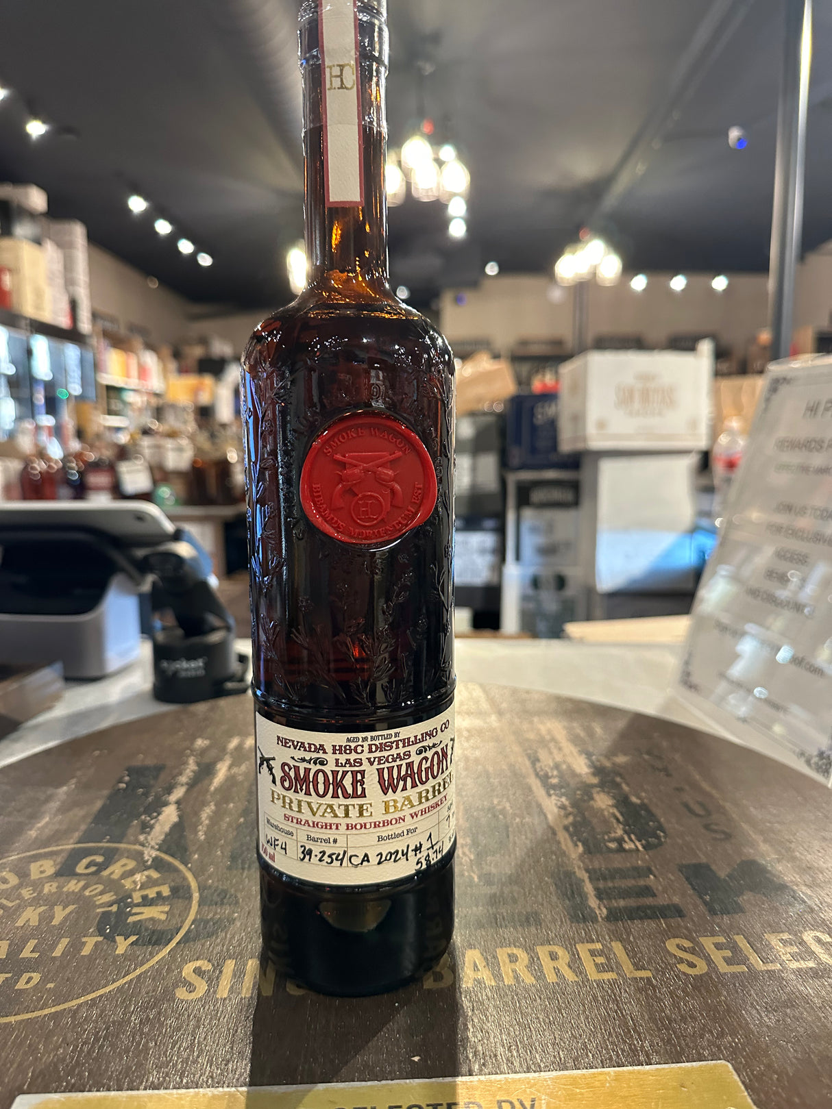 Smoke Wagon 7 Year Old Barrel Distributor Pick CA 2024 #1 Private Barrel Straight Bourbon Whiskey 750ml