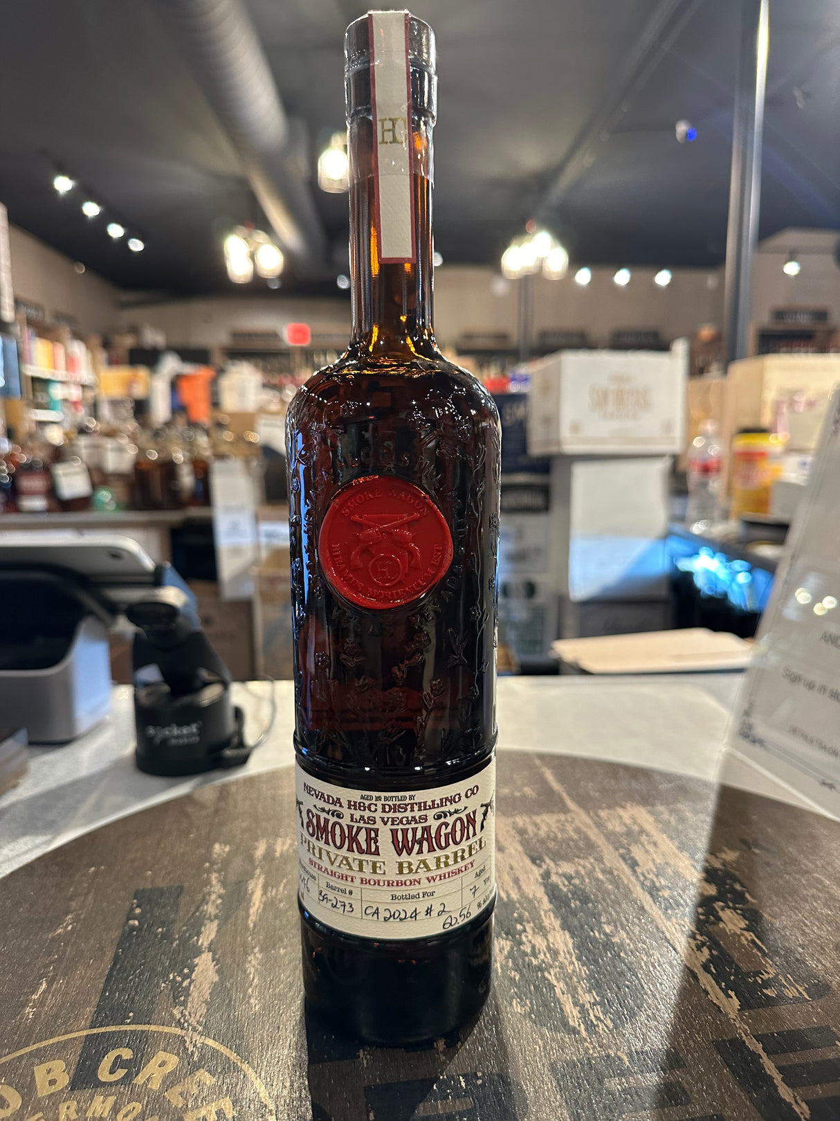 Smoke Wagon 7 Year Old Barrel Distributor Pick CA 2024 #2 Private Barrel Straight Bourbon Whiskey 750ml