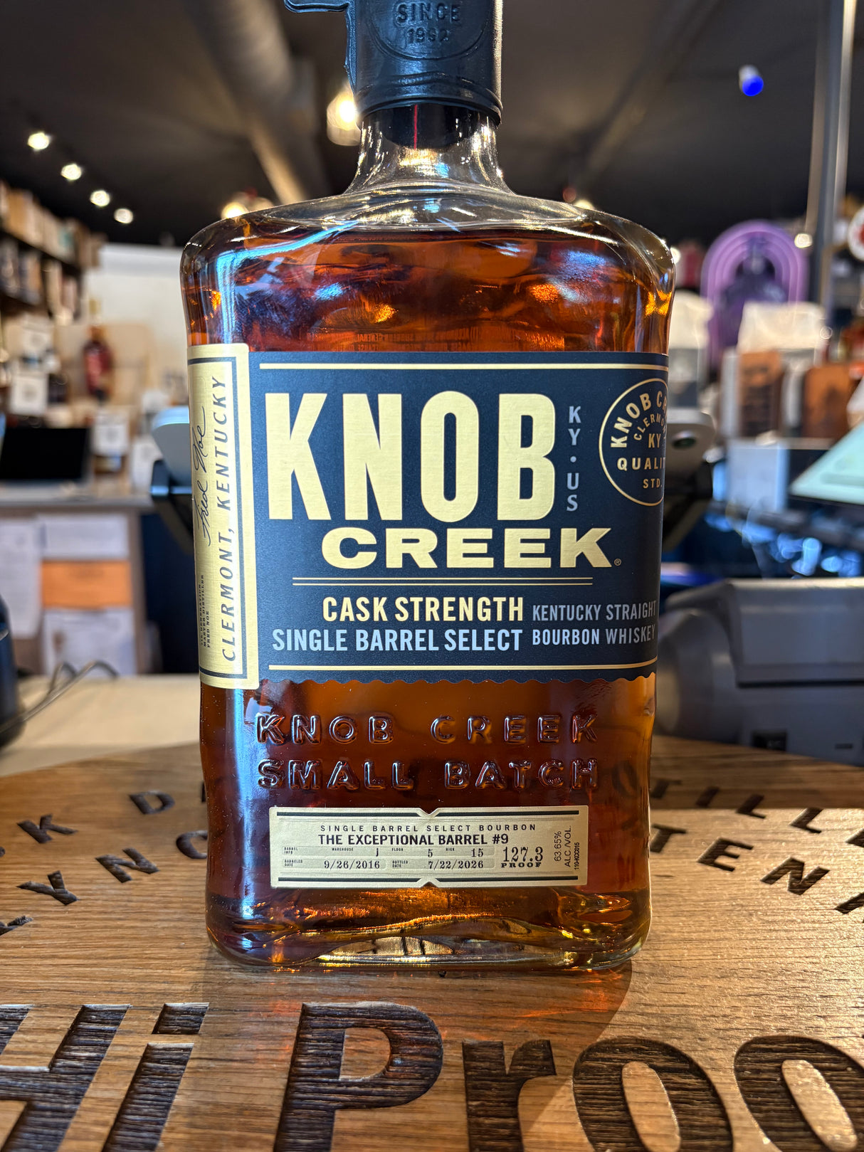 Knob Creek Cask Strength “The Exceptional Barrel #9” 127.3 proof 750ml
