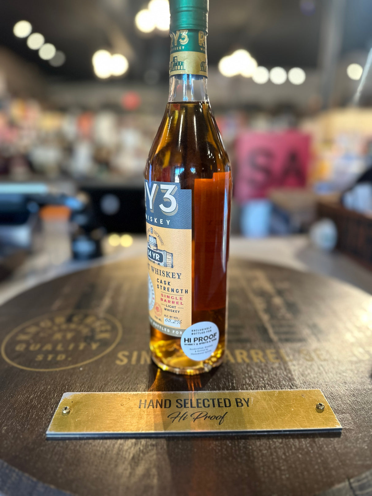 Ry3 14 Year Old Hi Proof Store Pick Light Whiskey Cask Strength 750ml